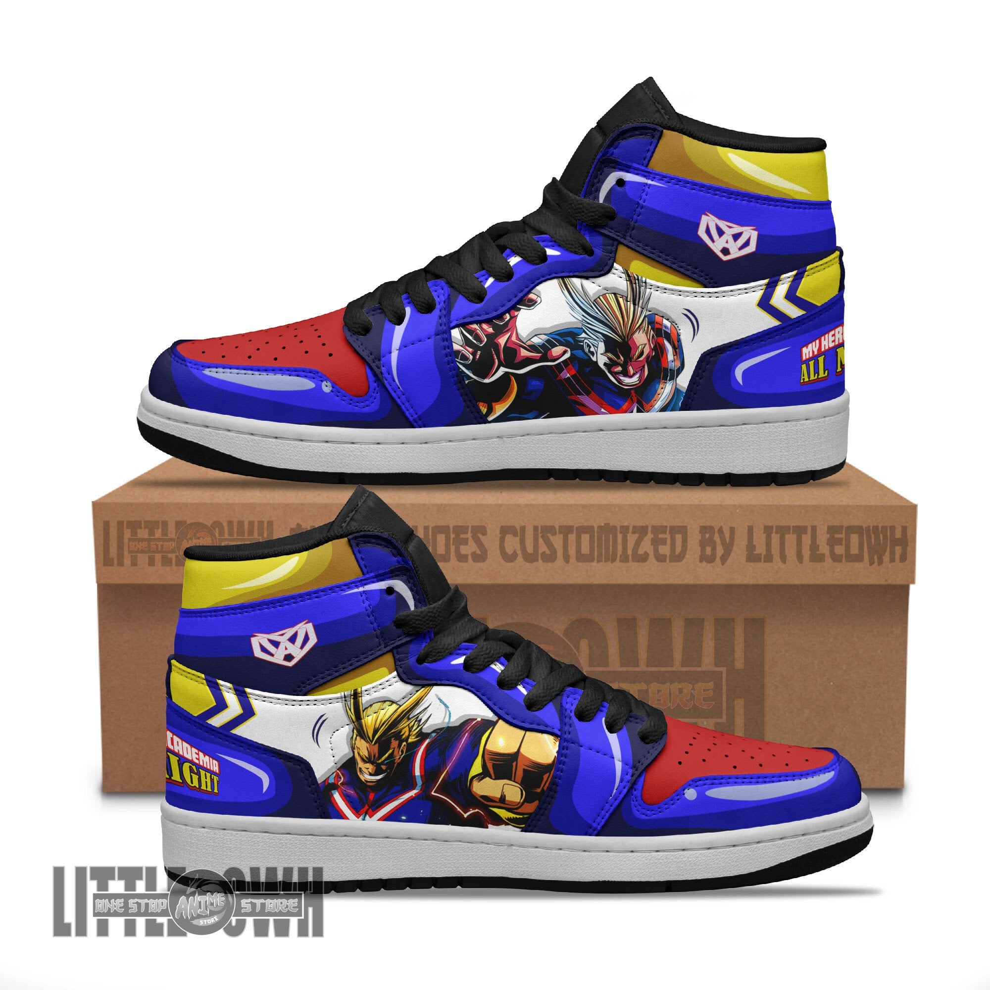 Ideafootwear All Might AJ1 High Sneakers Shoes For Men And Women