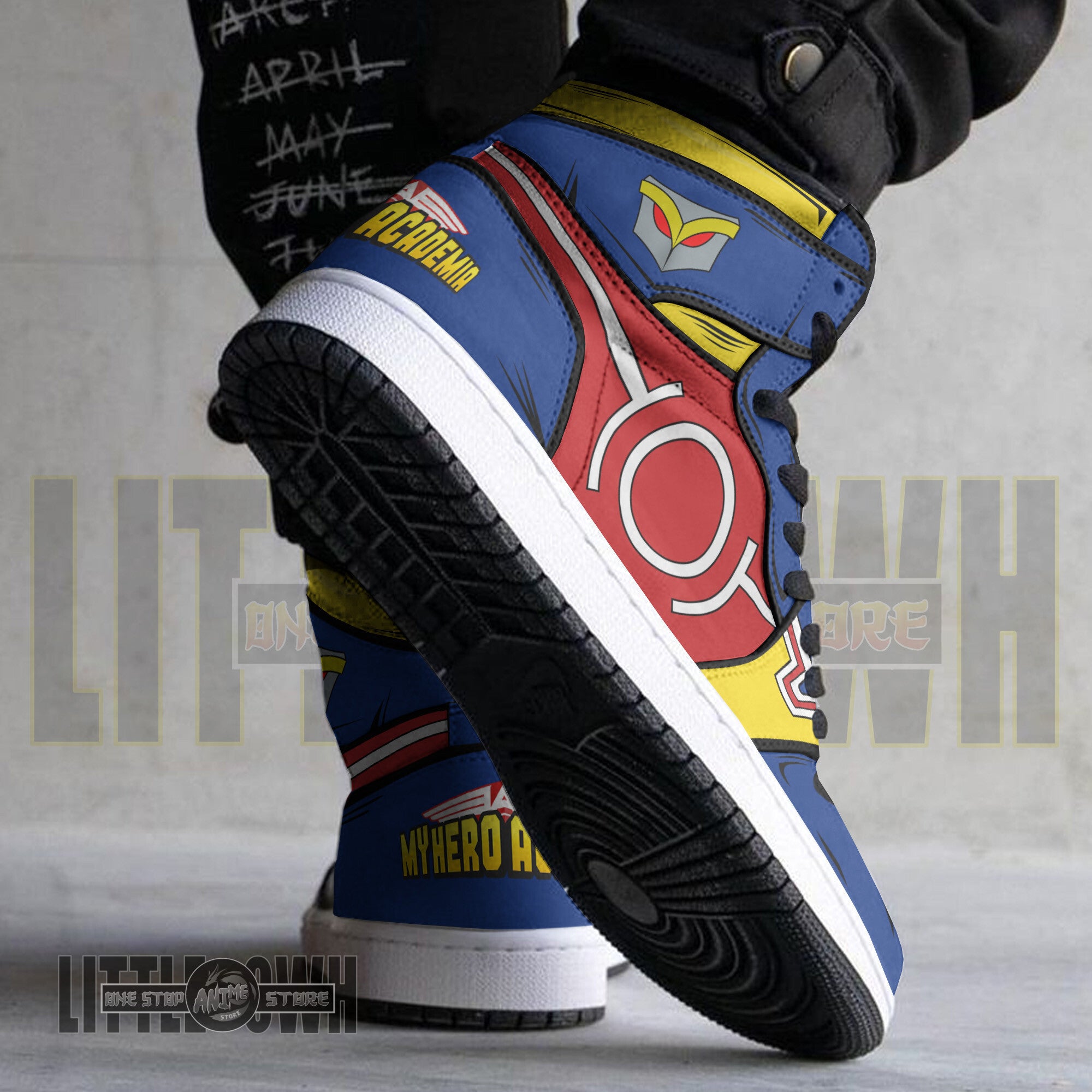 Ideafootwear All Might AJ1 High Sneakers Shoes For Men And Women