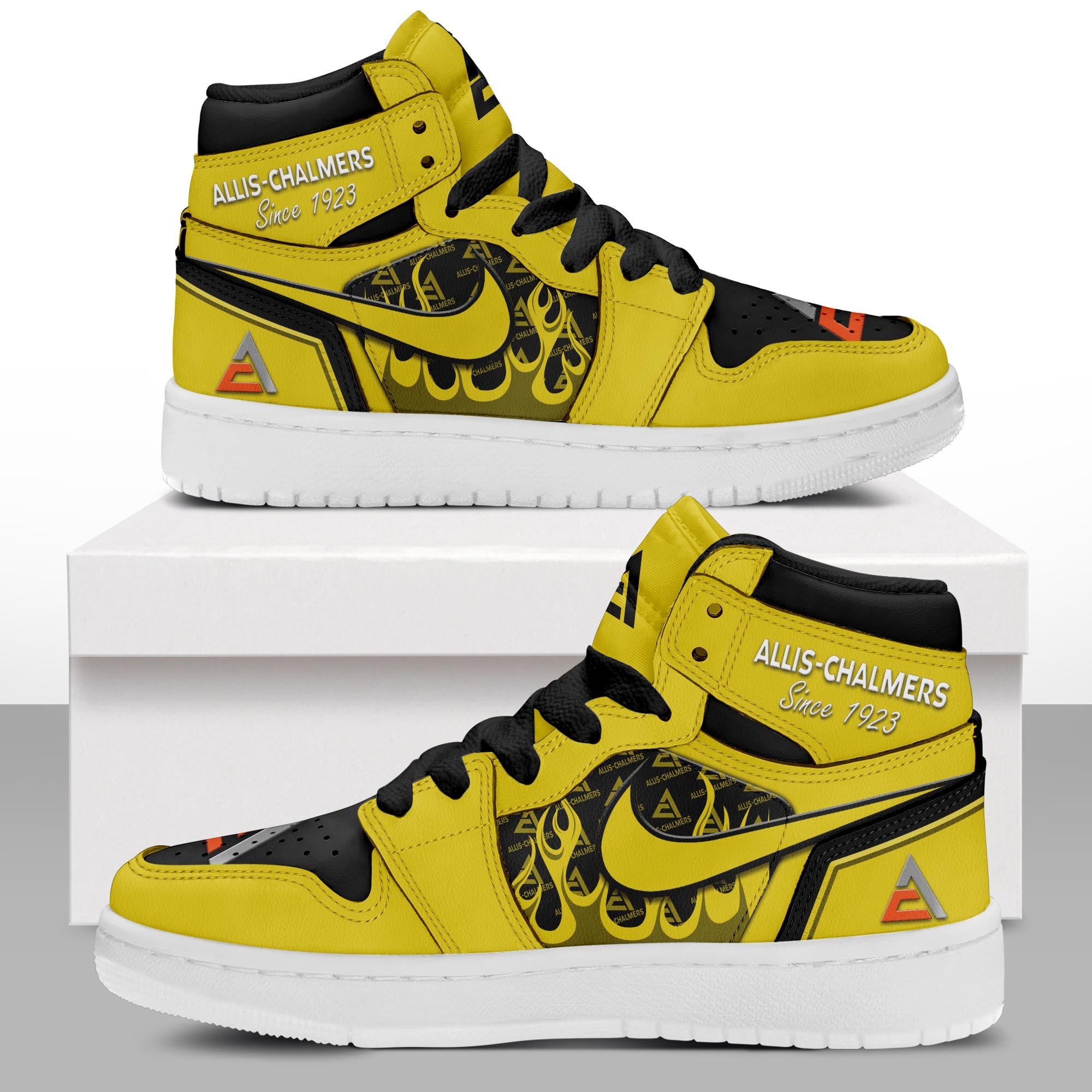 Ideafootwear Allis Chalmers AJ1 High Sneakers Shoes For Men And Women