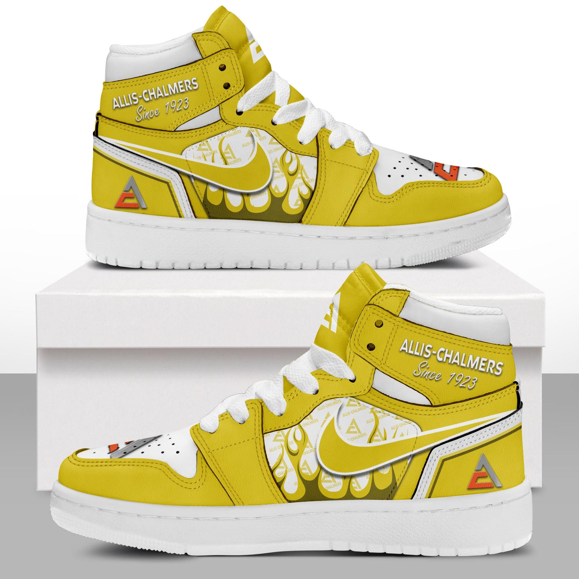 Ideafootwear Allis Chalmers AJ1 High Sneakers Shoes For Men And Women