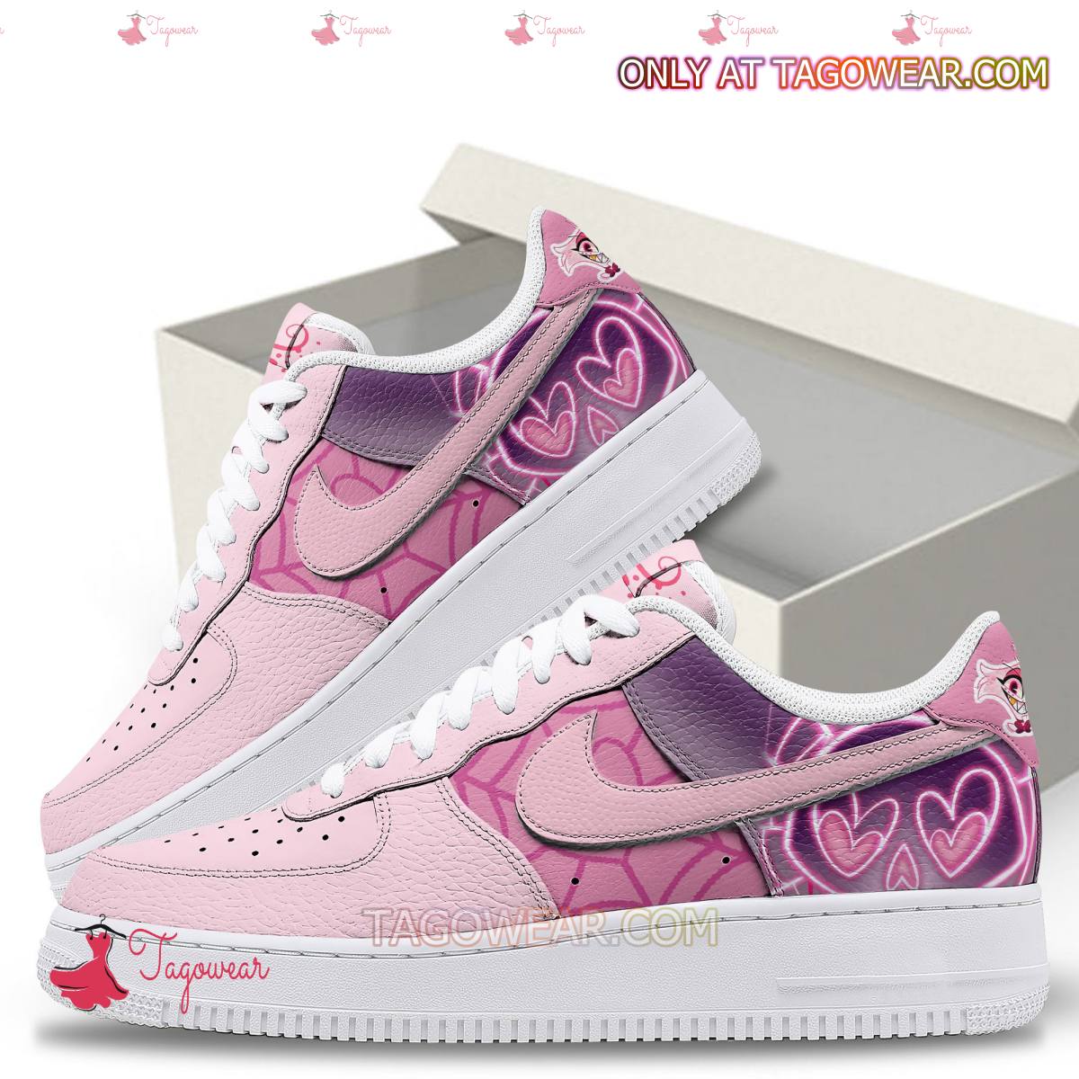 Ideafootwear Angel Dust Hazbin Hotel Air Low-Top Sneakers Shoes For Men And Women 2