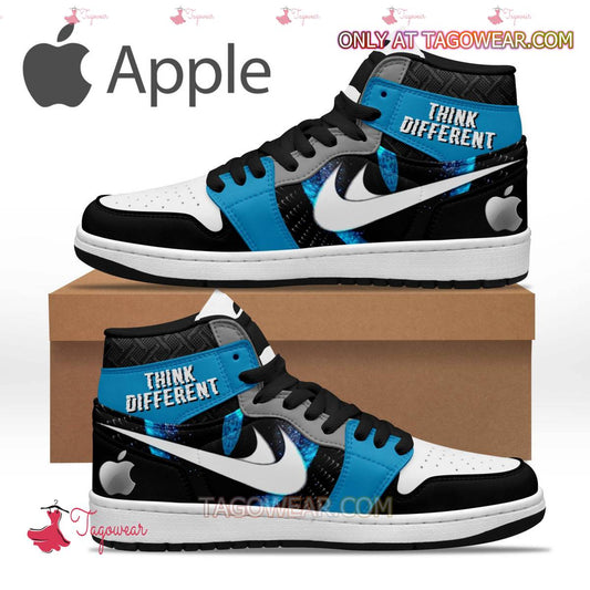 Ideafootwear Apple Think Different AJ1 High Sneakers Shoes For Men And Women