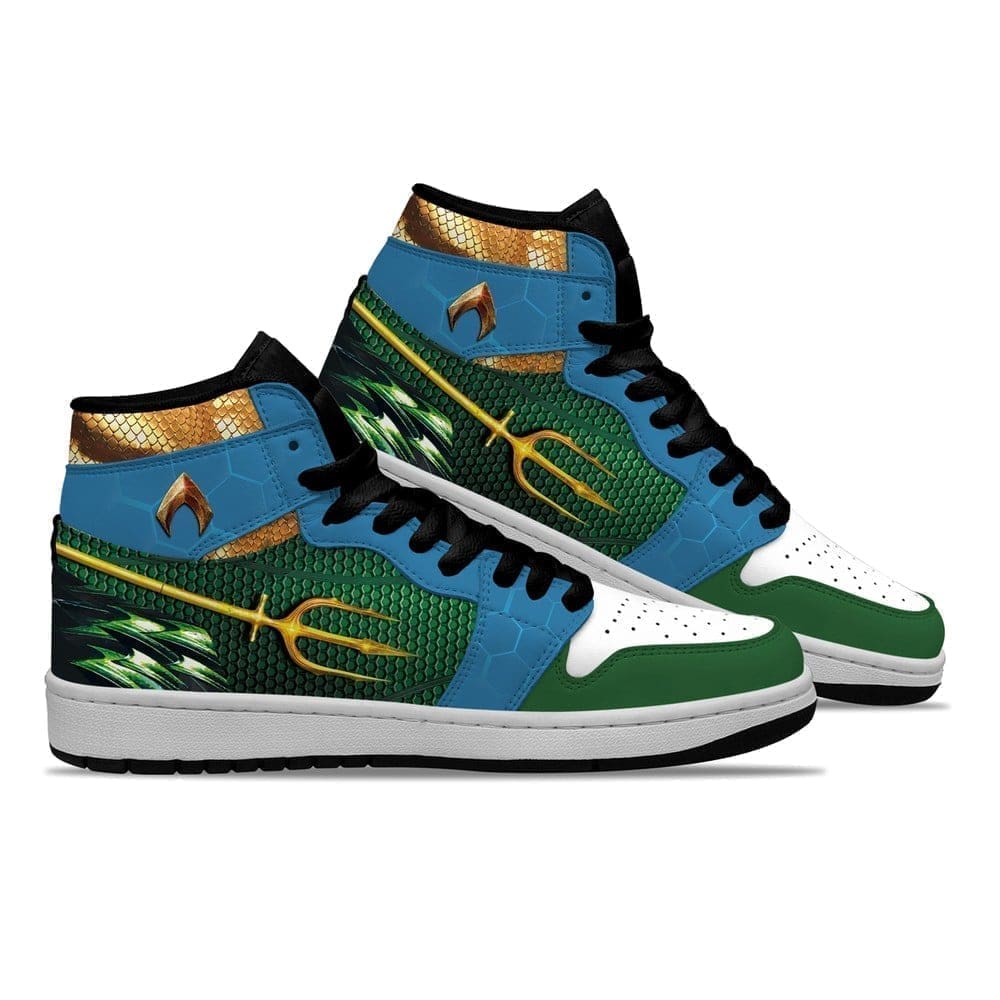 Ideafootwear Aquaman AJ1 High Sneakers Shoes For Men And Women