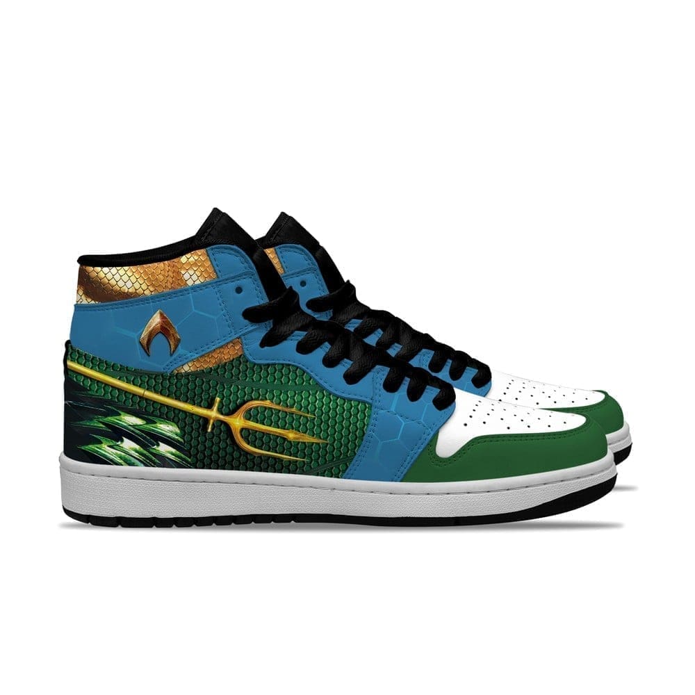 Ideafootwear Aquaman AJ1 High Sneakers Shoes For Men And Women