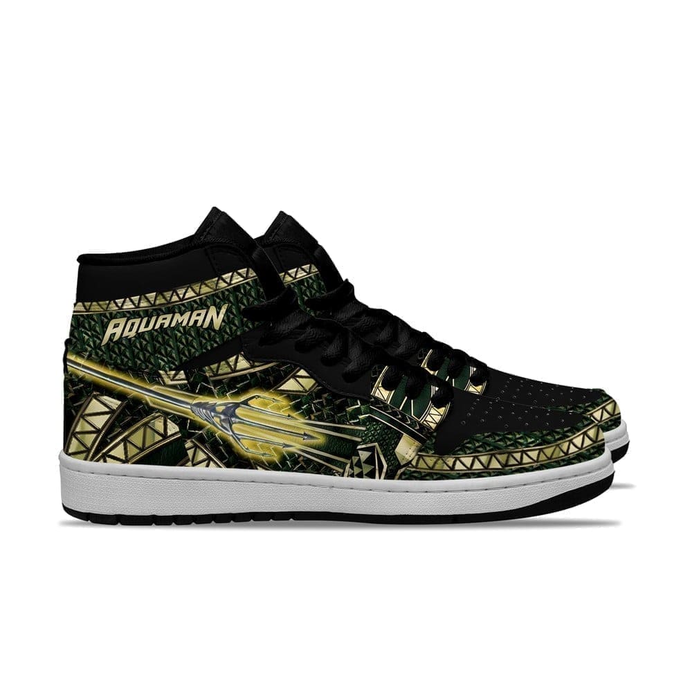 Ideafootwear Aquaman AJ1 High Sneakers Shoes For Men And Women