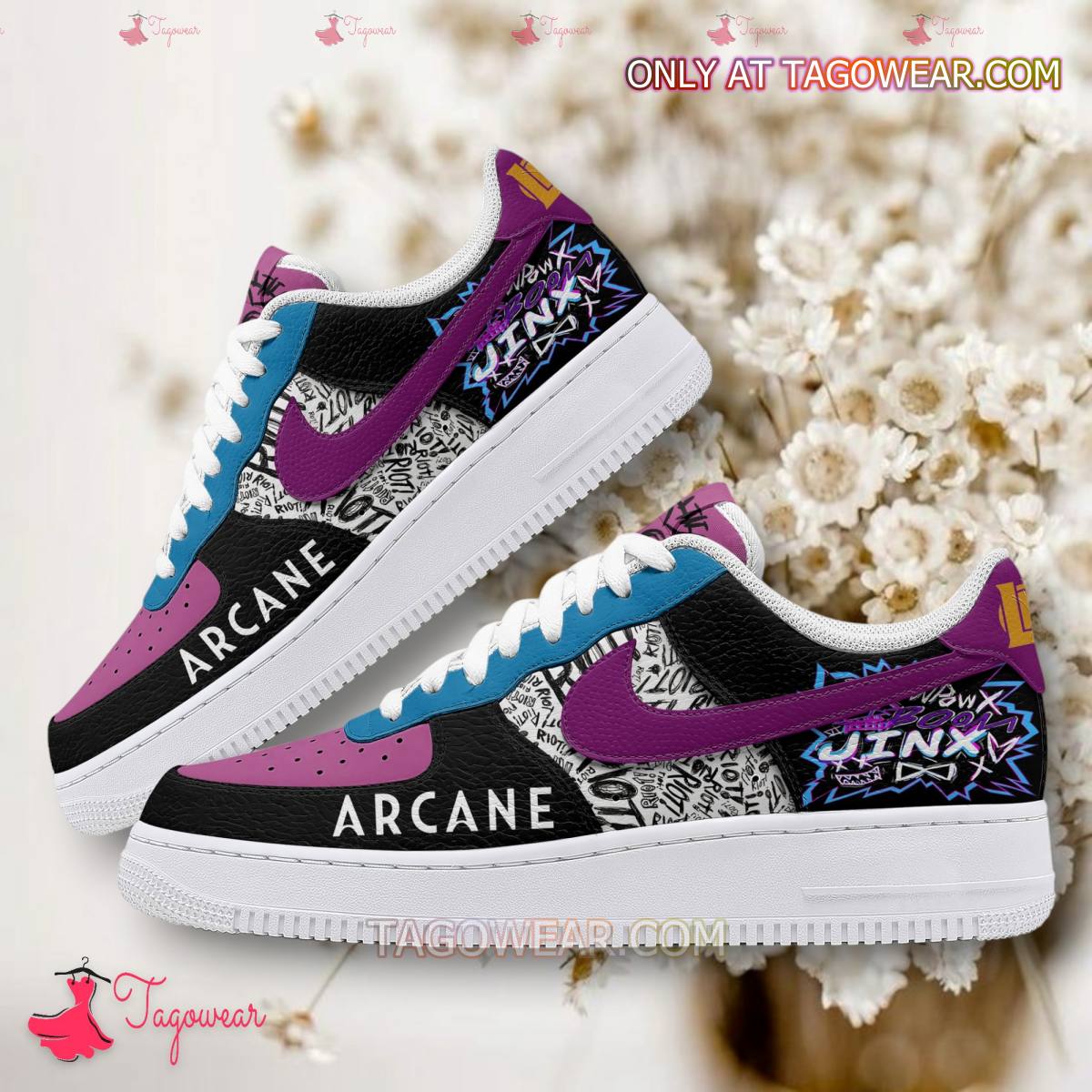 Ideafootwear Arcane League Of Legends Air Low-Top Sneakers Shoes For Men And Women 2