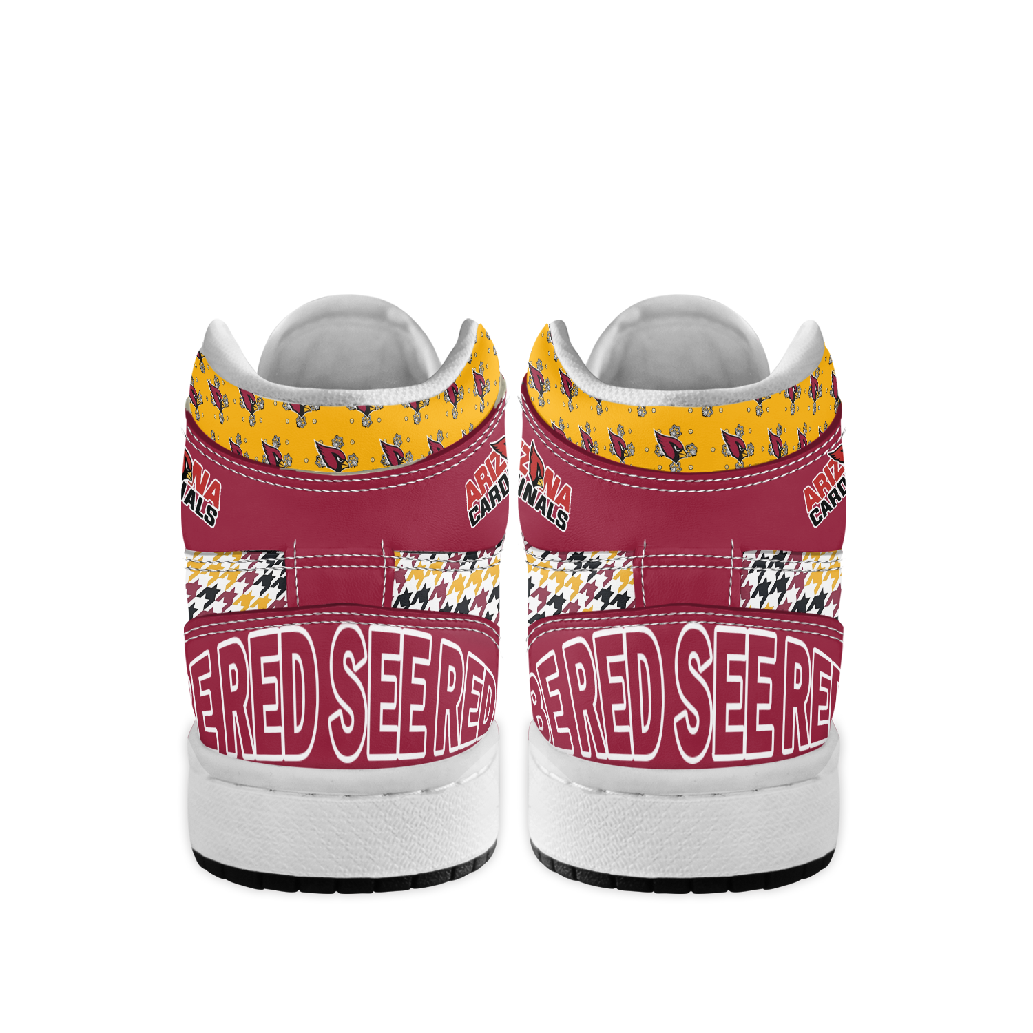 Ideafootwear Arizona Cardinals AJ1 High Sneakers Shoes For Men And Women