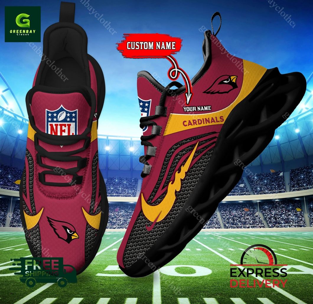 Ideafootwear Arizona Cardinals Max Soul Shoes Sneakers For Men And Women