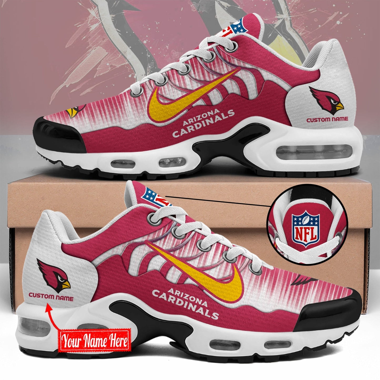 Ideafootwear Arizona Cardinals TN Shoes Sneakers For Men And Women