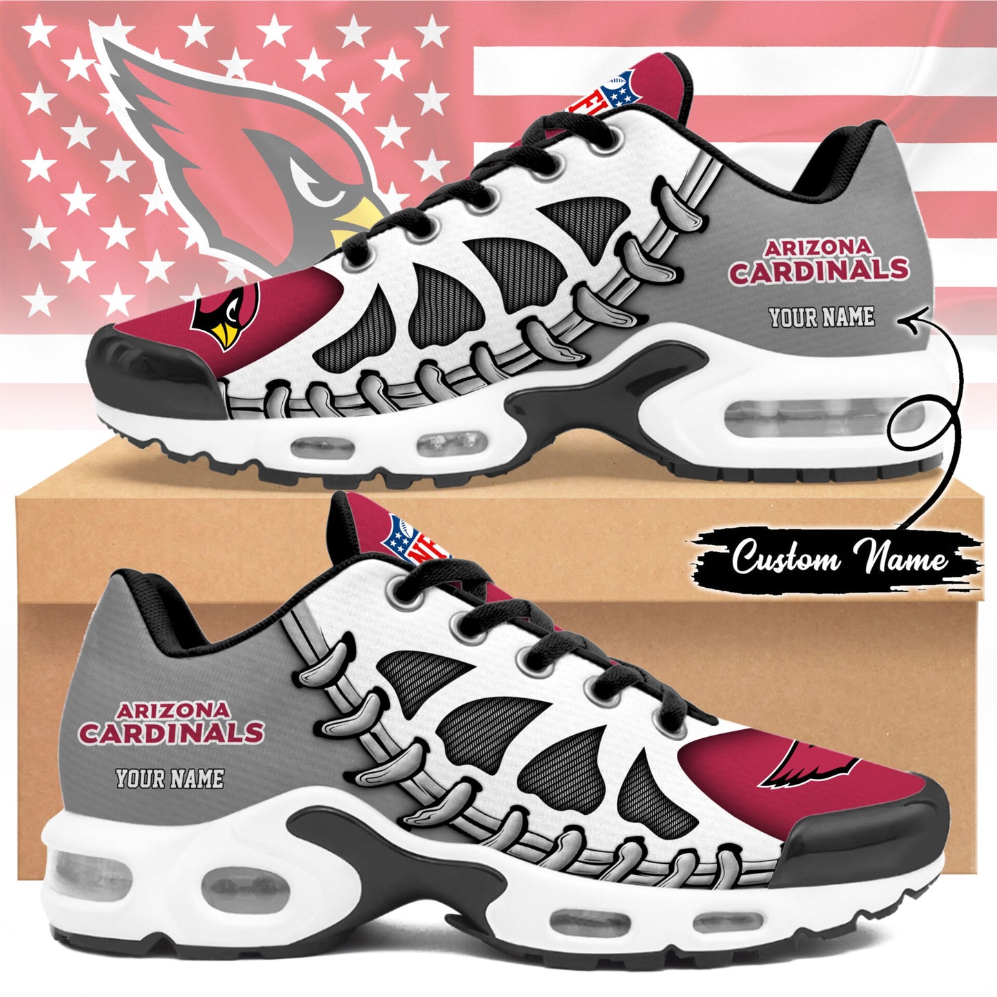 Ideafootwear Arizona Cardinals TN Shoes Sneakers For Men And Women