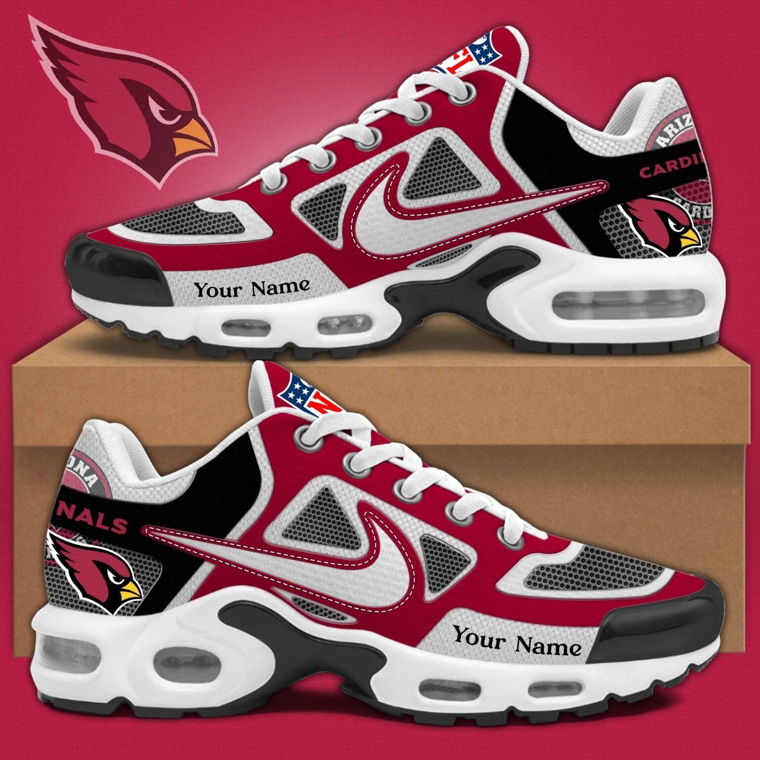 Ideafootwear Arizona Cardinals TN Shoes Sneakers For Men And Women