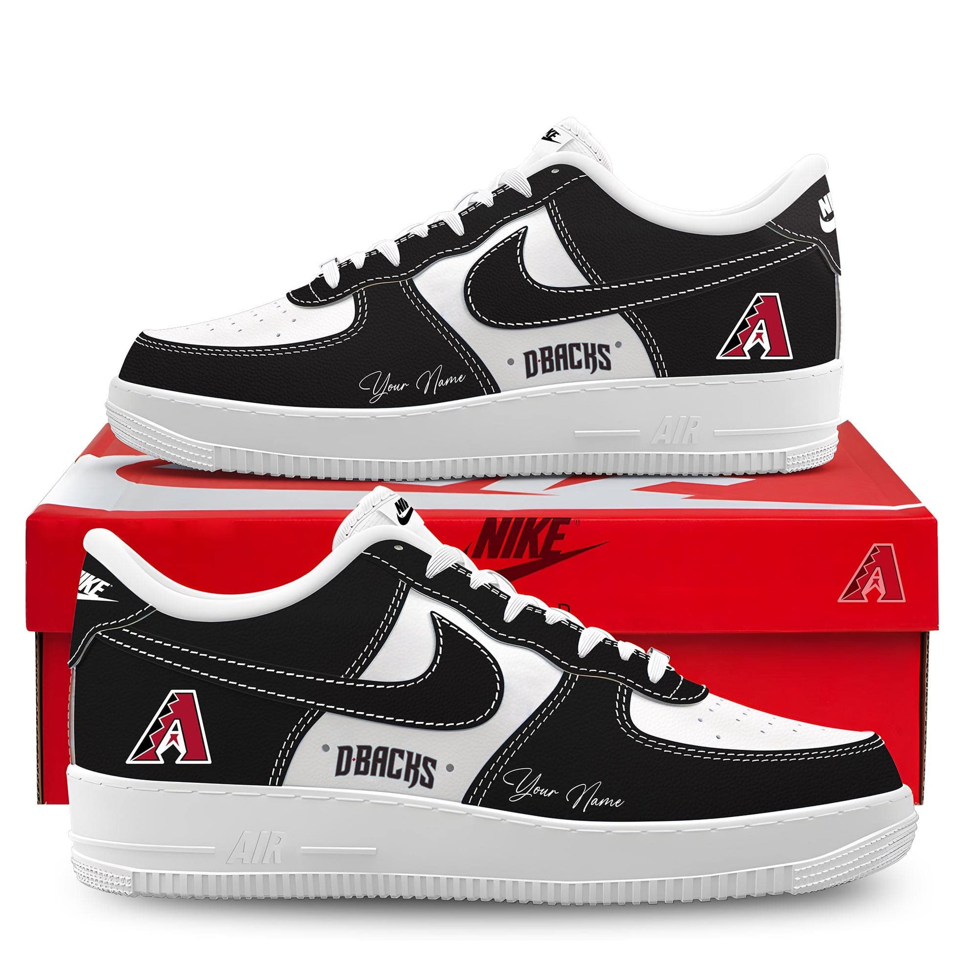Ideafootwear Arizona Diamondbacks Air Low-Top Sneakers Shoes For Men And Women 1