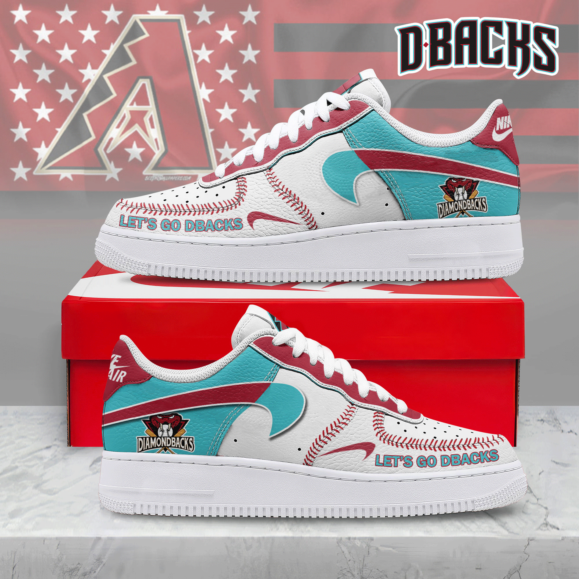 Ideafootwear Arizona Diamondbacks Air Low-Top Sneakers Shoes For Men And Women 1