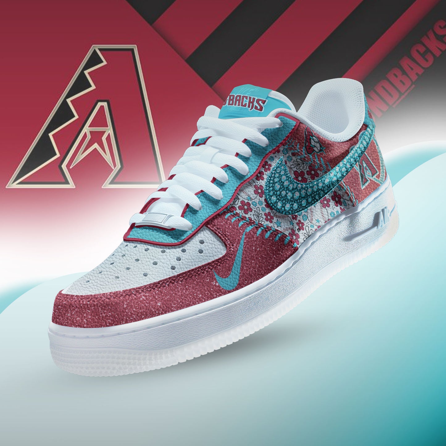 Ideafootwear Arizona Diamondbacks Air Low-Top Sneakers Shoes For Men And Women 2