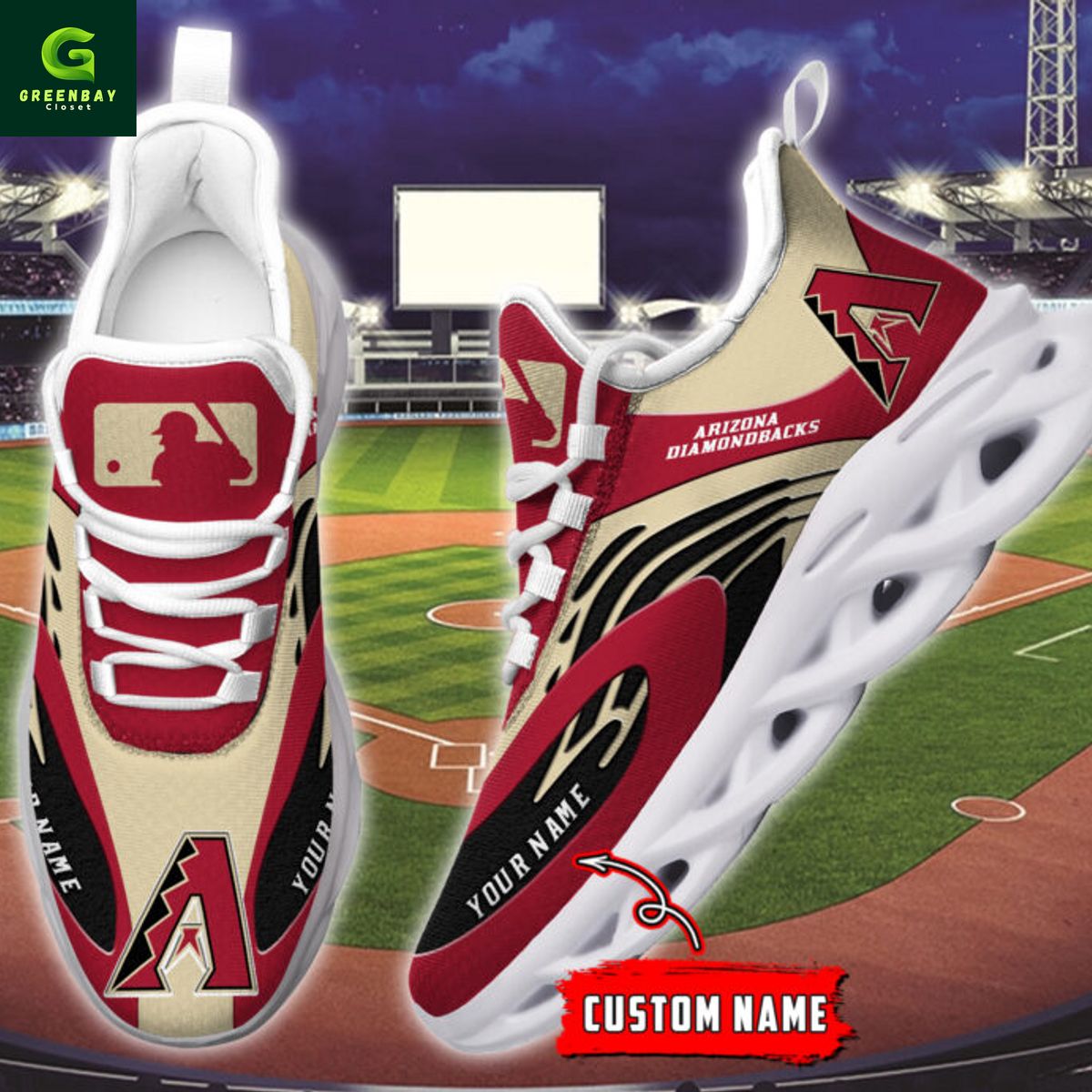 Ideafootwear Arizona Diamondbacks Max Soul Shoes Sneakers For Men And Women