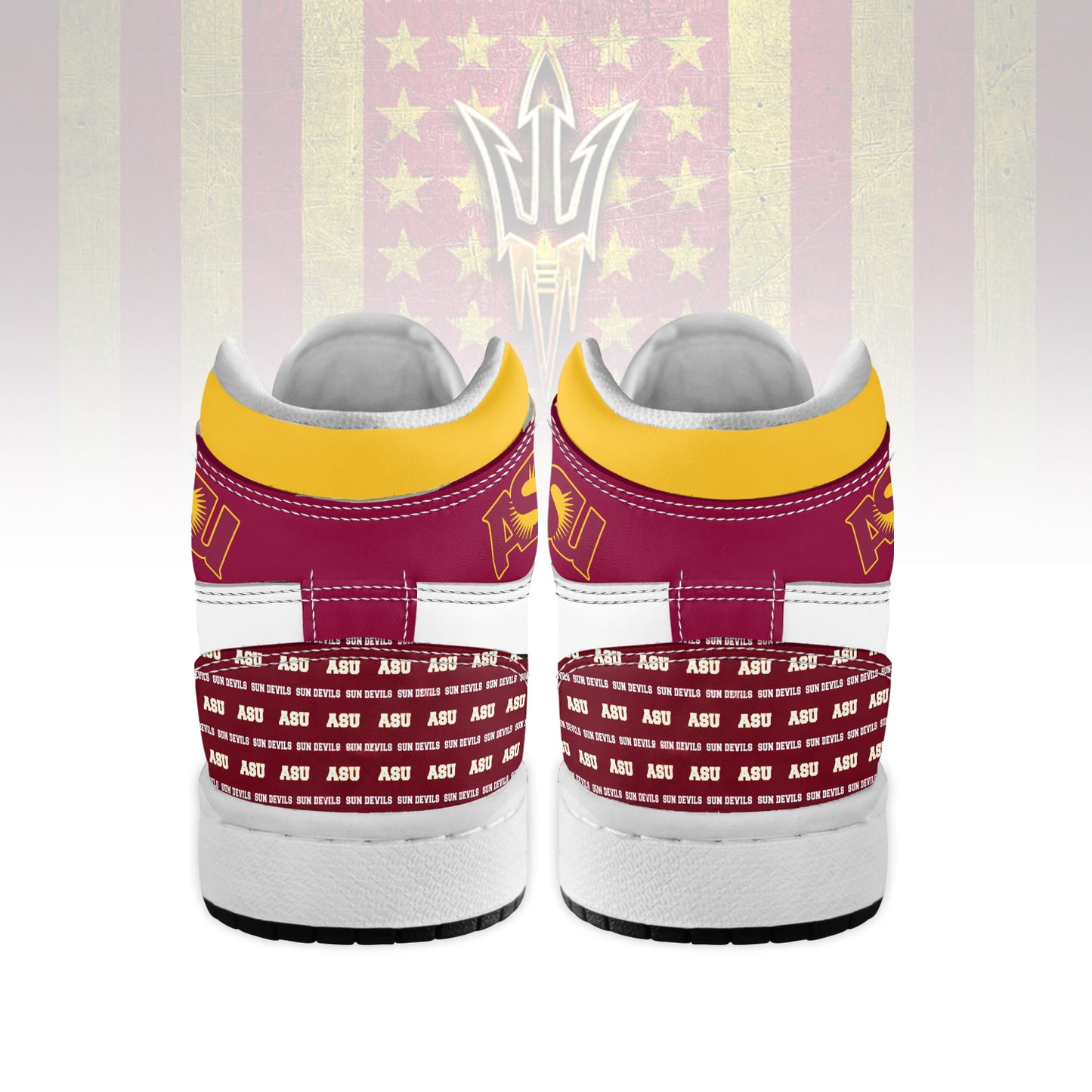 Ideafootwear Arizona State Sun Devils AJ1 High Sneakers Shoes For Men And Women