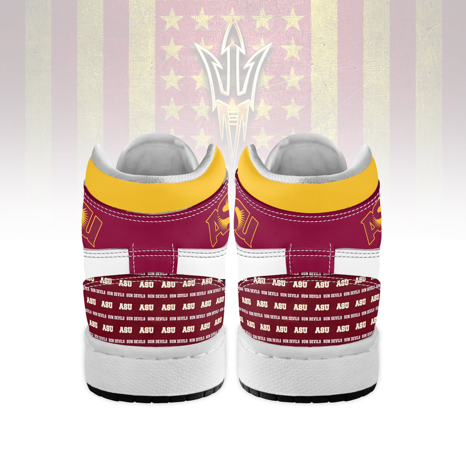 Ideafootwear Arizona State Sun Devils AJ1 High Sneakers Shoes For Men And Women