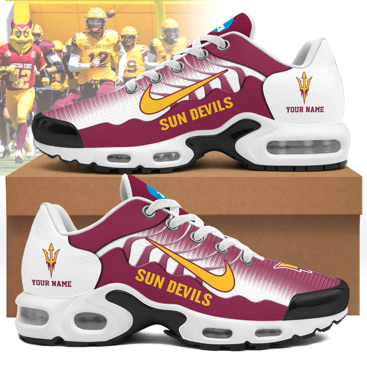 Ideafootwear Arizona State Sun Devils TN Shoes Sneakers For Men And Women