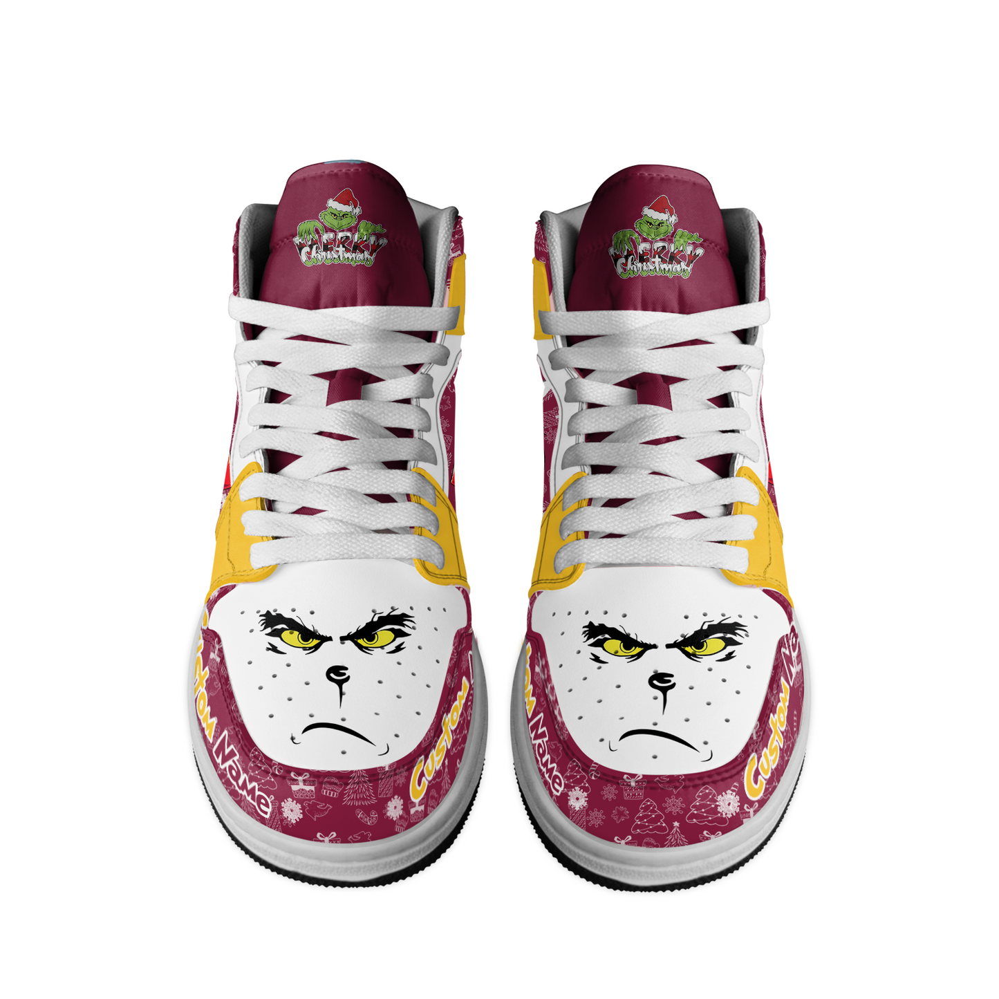 Ideafootwear Arizona State Sun Devils x The Grinch x Christmas AJ1 High Sneakers Shoes For Men And Women