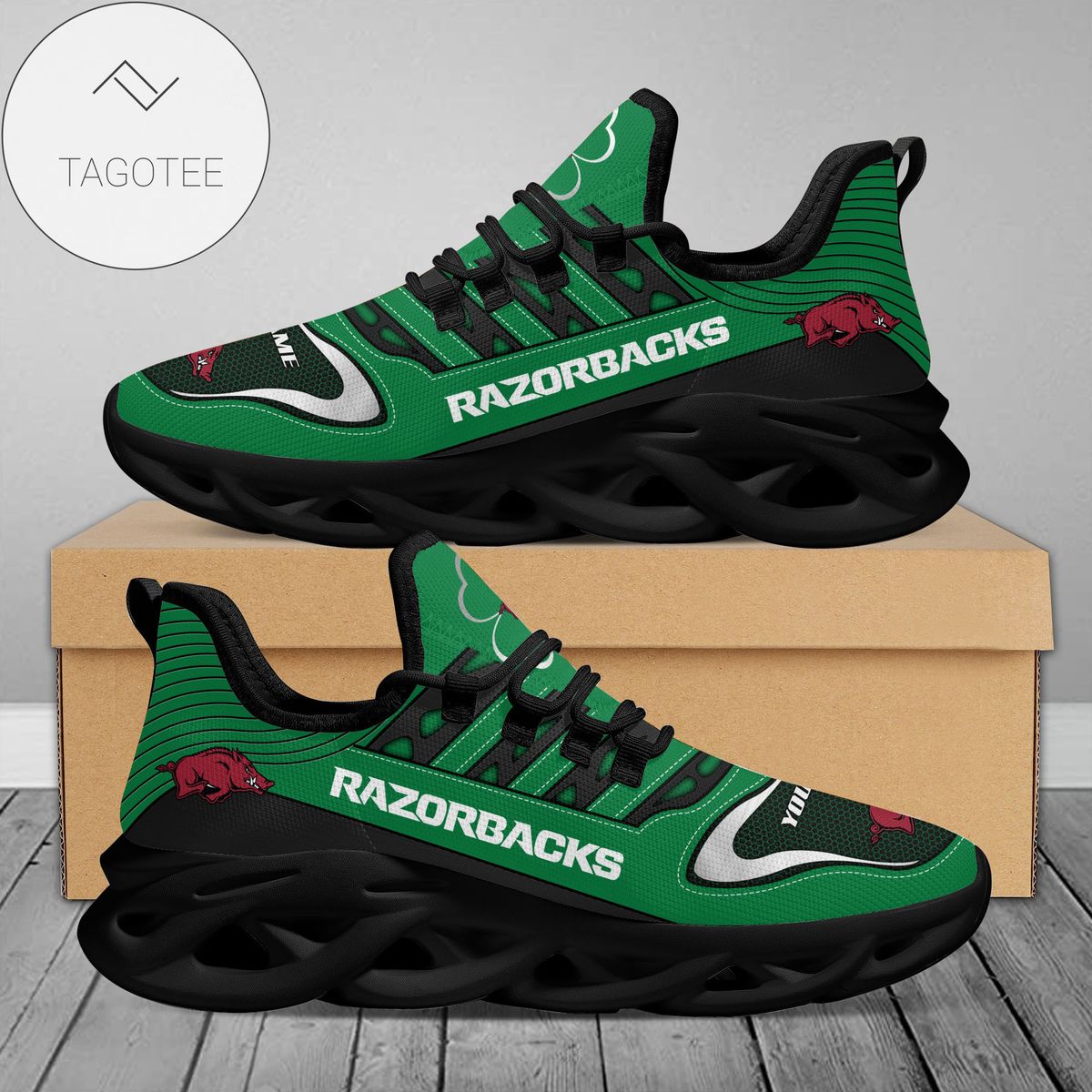 Ideafootwear Arkansas Razorbacks Max Soul Shoes Sneakers For Men And Women