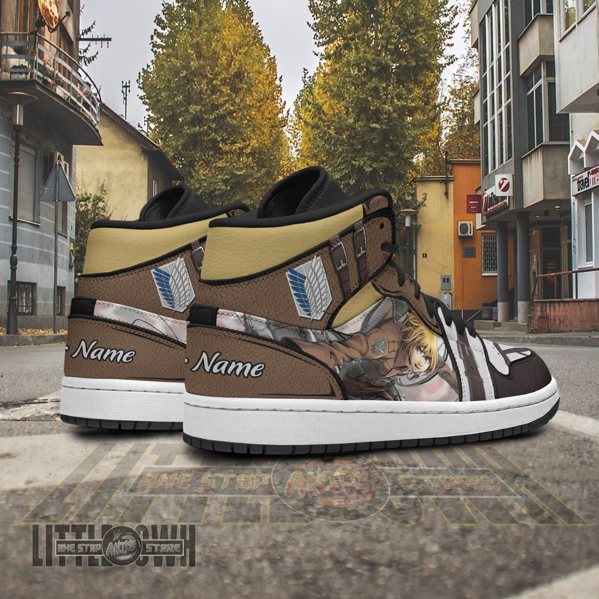Ideafootwear Armin Arlert AJ1 High Sneakers Shoes For Men And Women