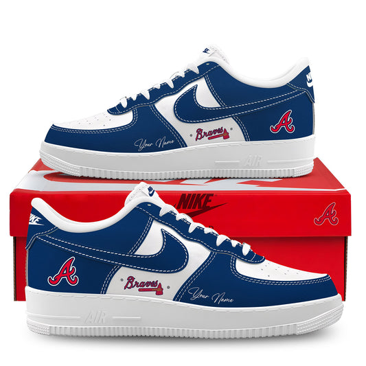 Ideafootwear Atlanta Braves Air Low-Top Sneakers Shoes For Men And Women 1