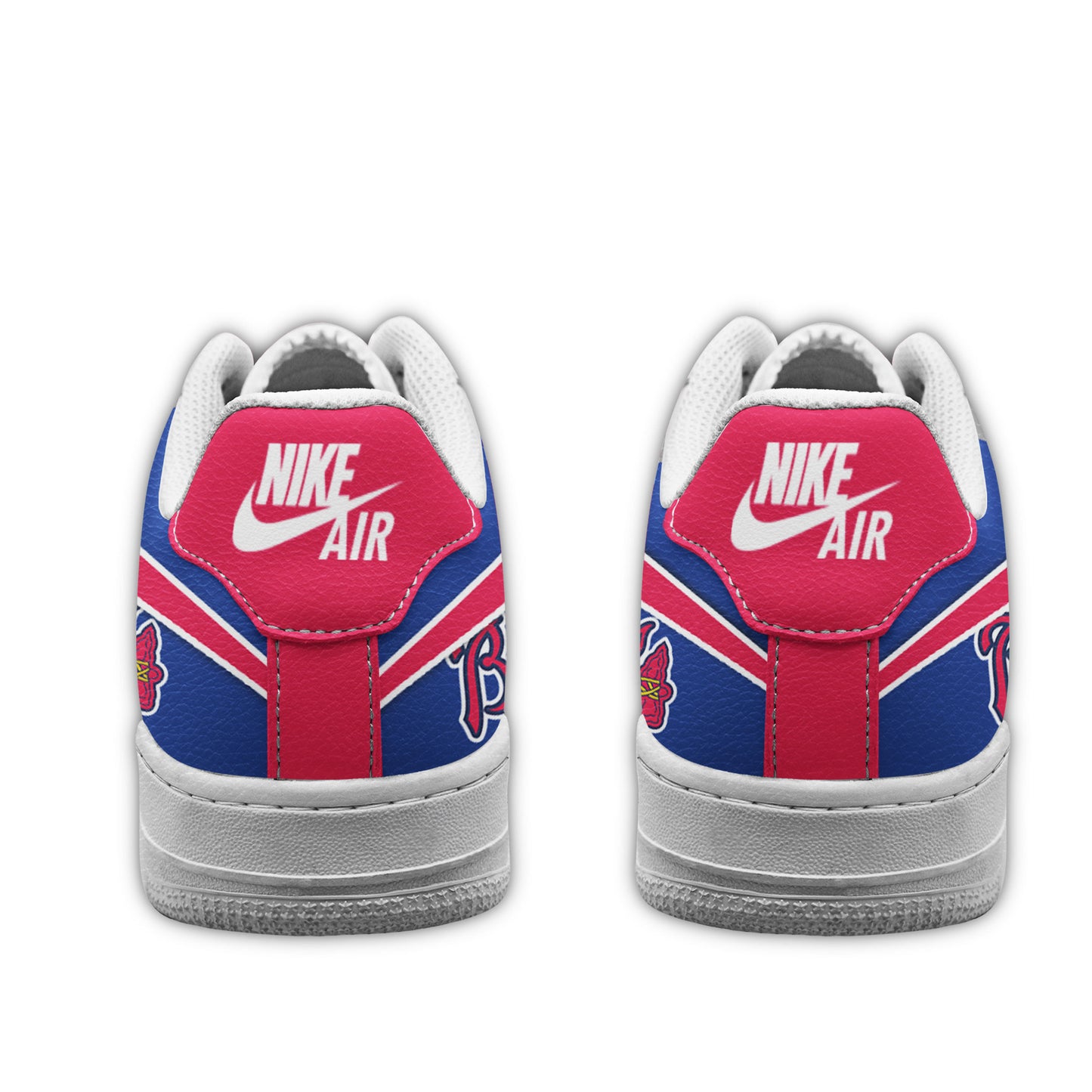 Ideafootwear Atlanta Braves Air Low-Top Sneakers Shoes For Men And Women 3