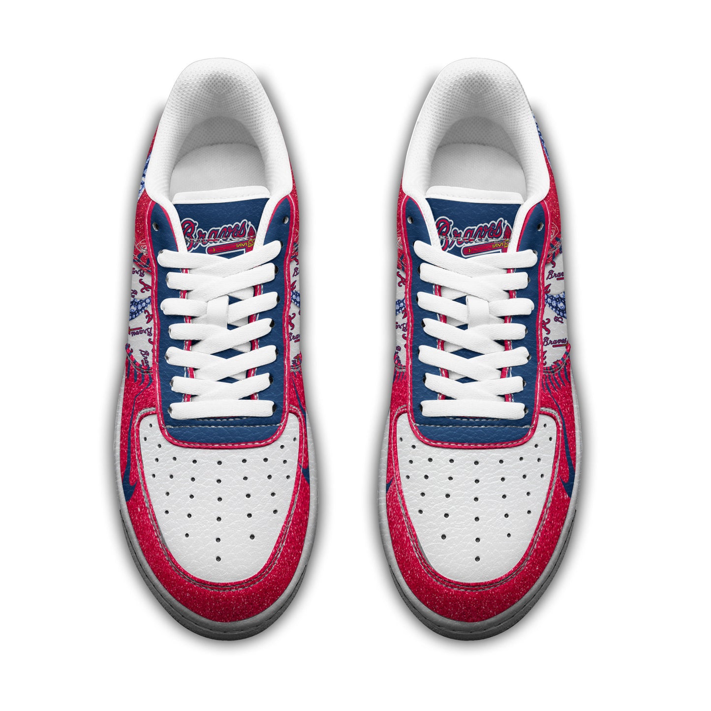 Ideafootwear Atlanta Braves Air Low-Top Sneakers Shoes For Men And Women 2
