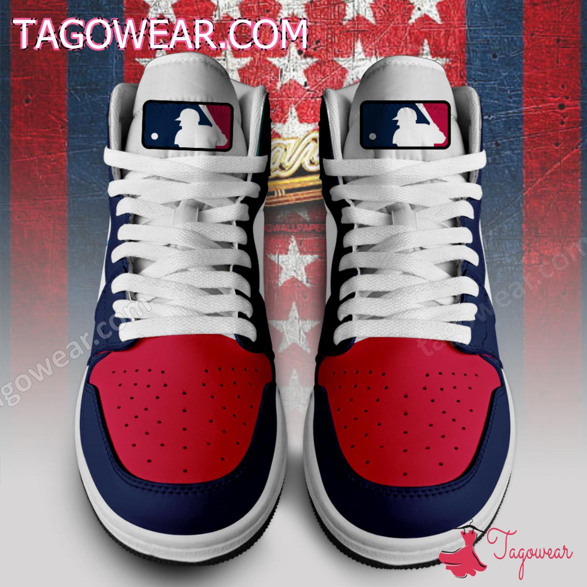 Ideafootwear Atlanta Braves AJ1 High Sneakers Shoes For Men And Women