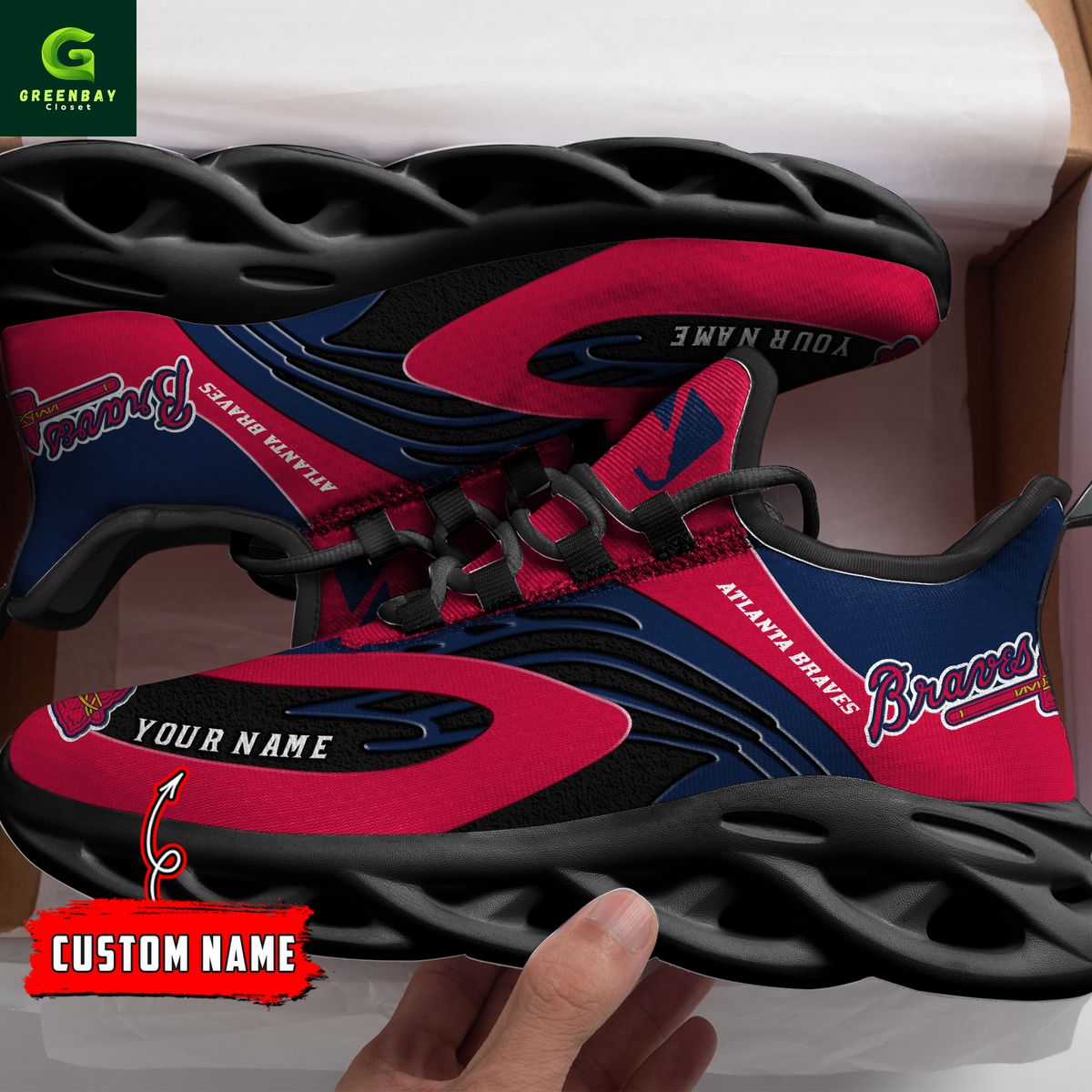 Ideafootwear Atlanta Braves Max Soul Shoes Sneakers For Men And Women