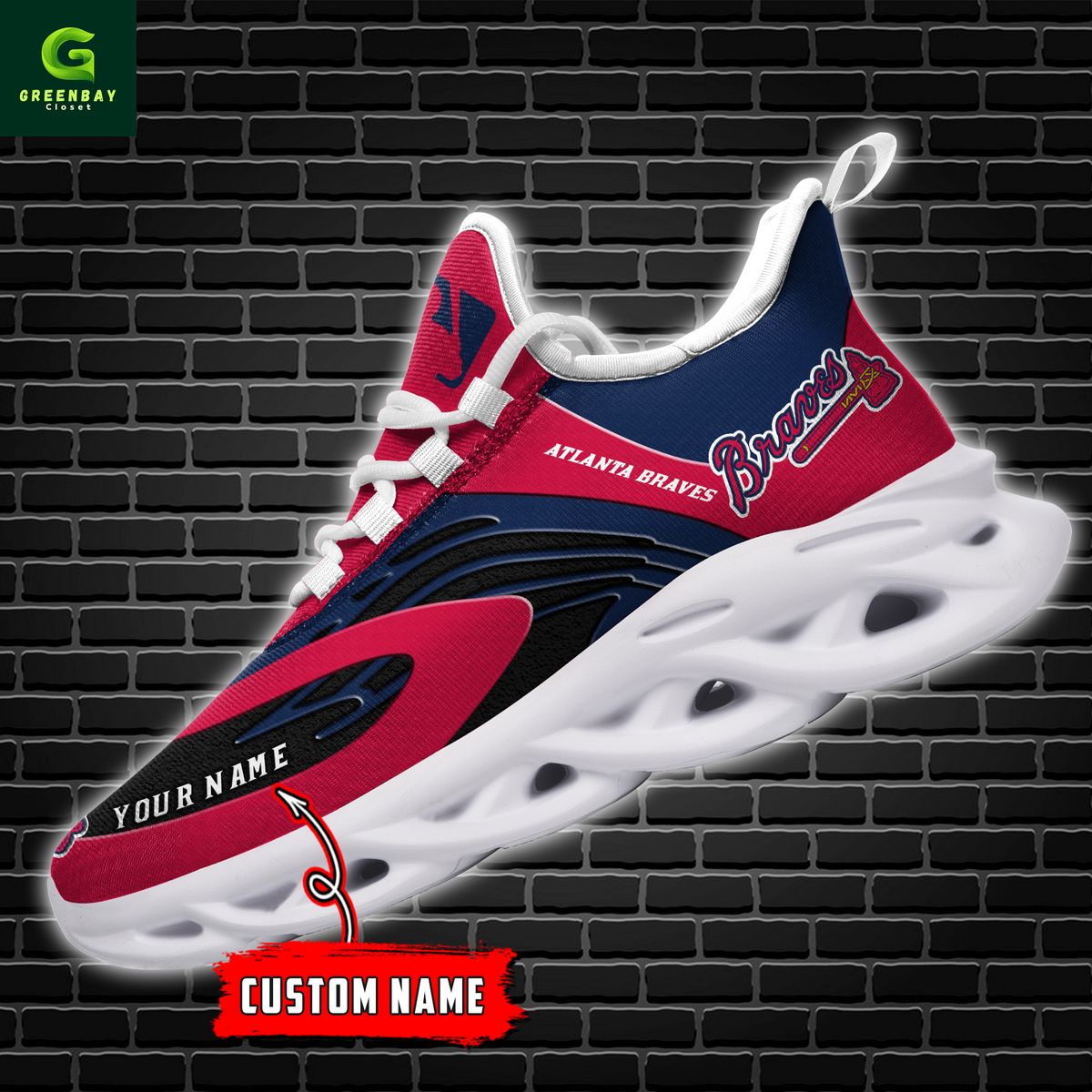 Ideafootwear Atlanta Braves Max Soul Shoes Sneakers For Men And Women