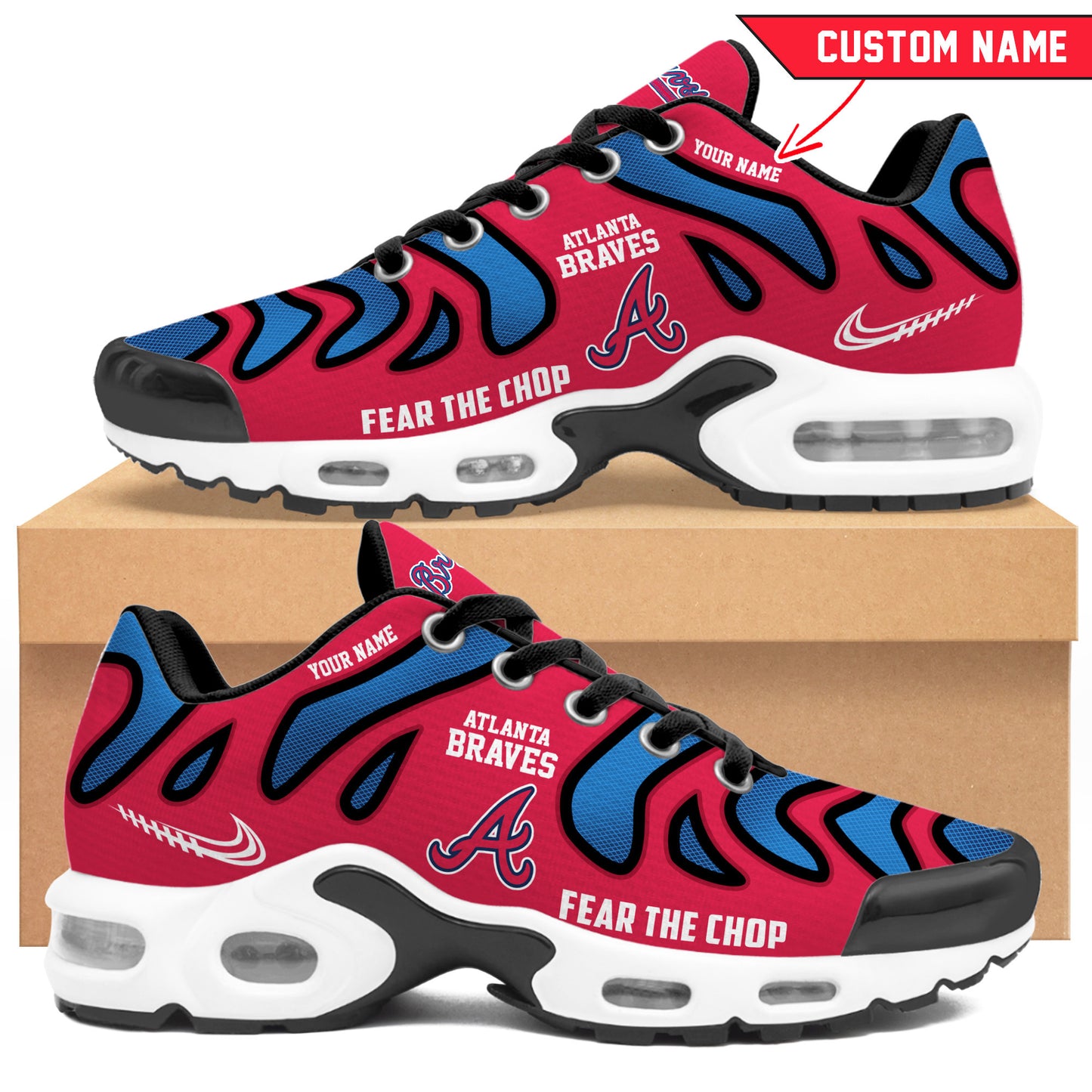 Ideafootwear Atlanta Braves TN Shoes Sneakers For Men And Women