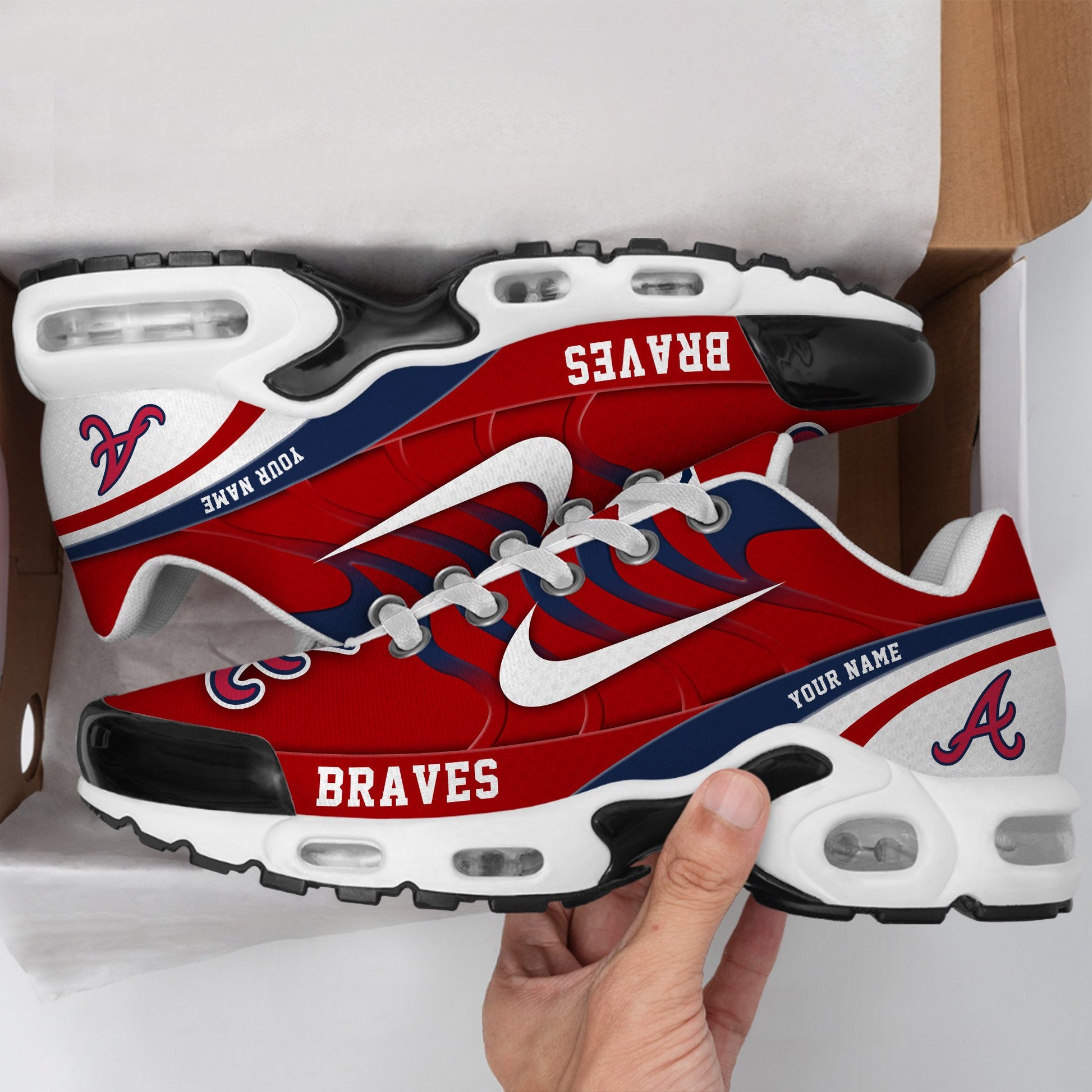 Ideafootwear Atlanta Braves TN Shoes Sneakers For Men And Women