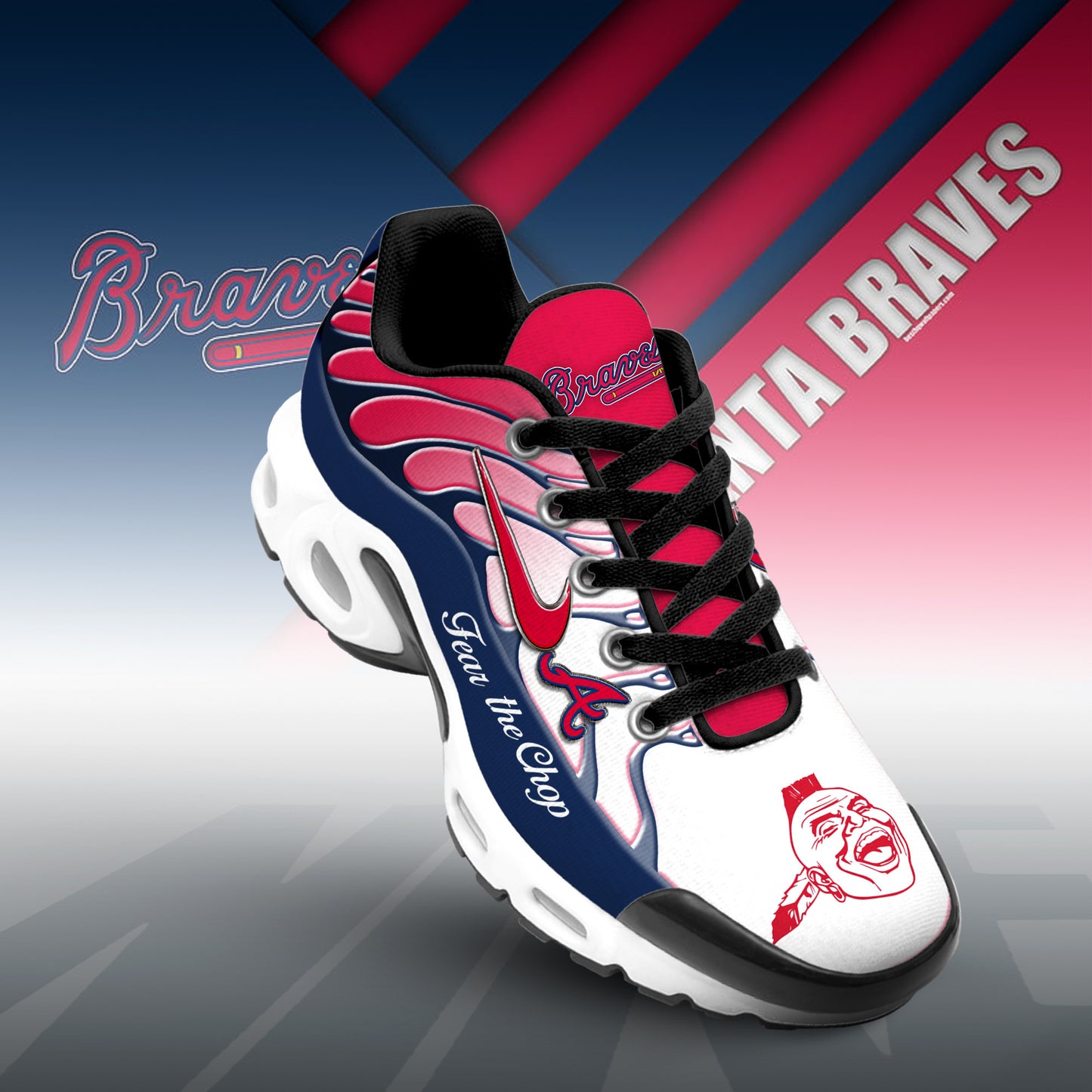 Ideafootwear Atlanta Braves TN Shoes Sneakers For Men And Women