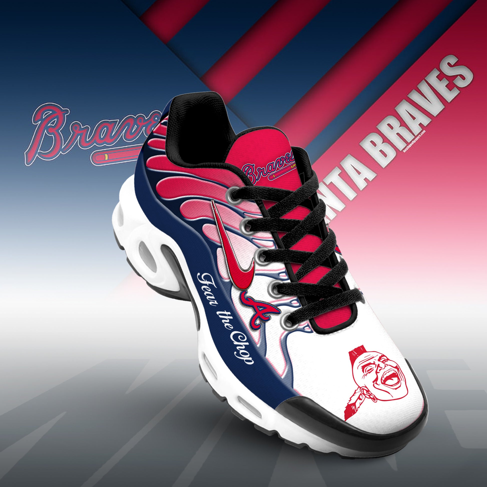 Ideafootwear Atlanta Braves TN Shoes Sneakers For Men And Women