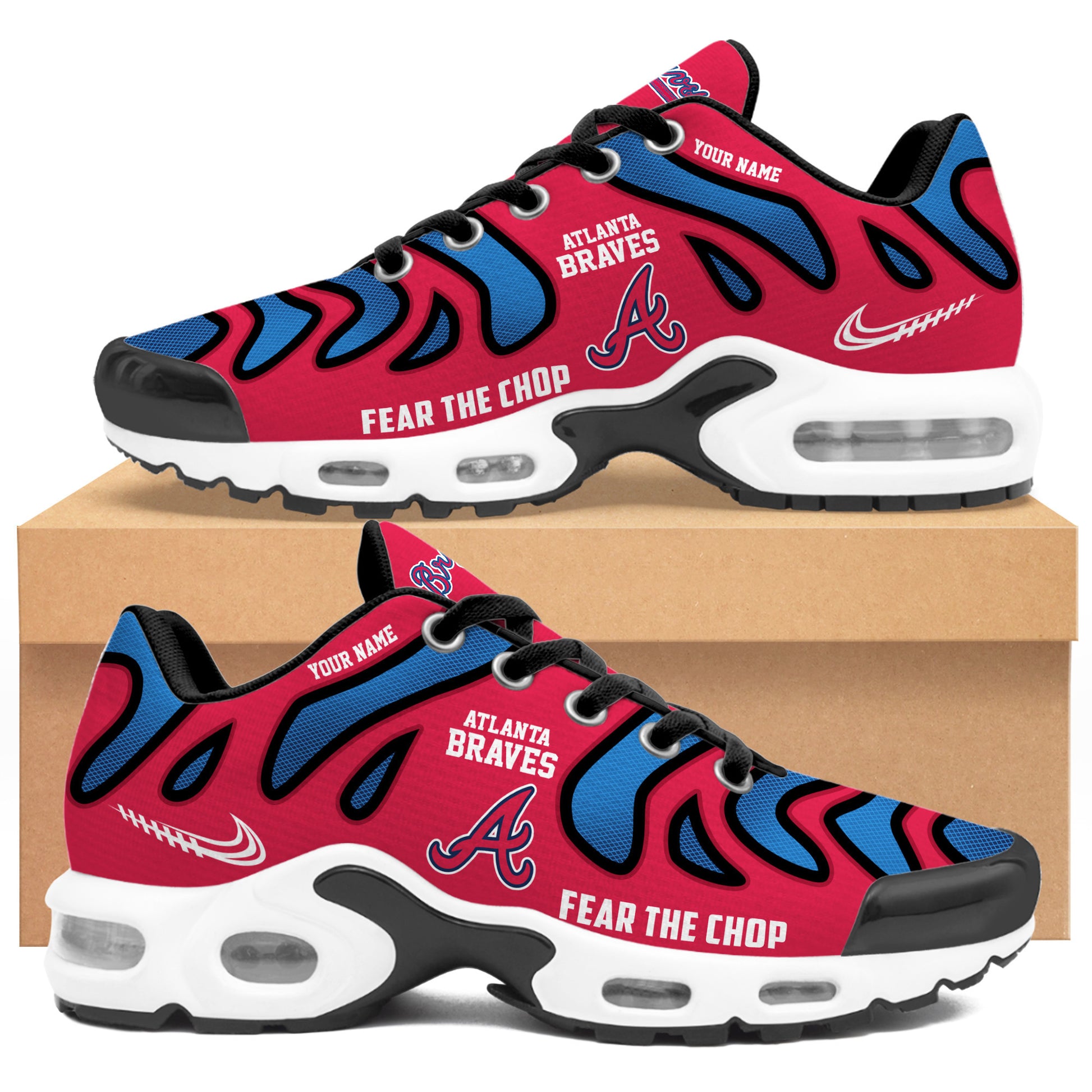 Ideafootwear Atlanta Braves TN Shoes Sneakers For Men And Women