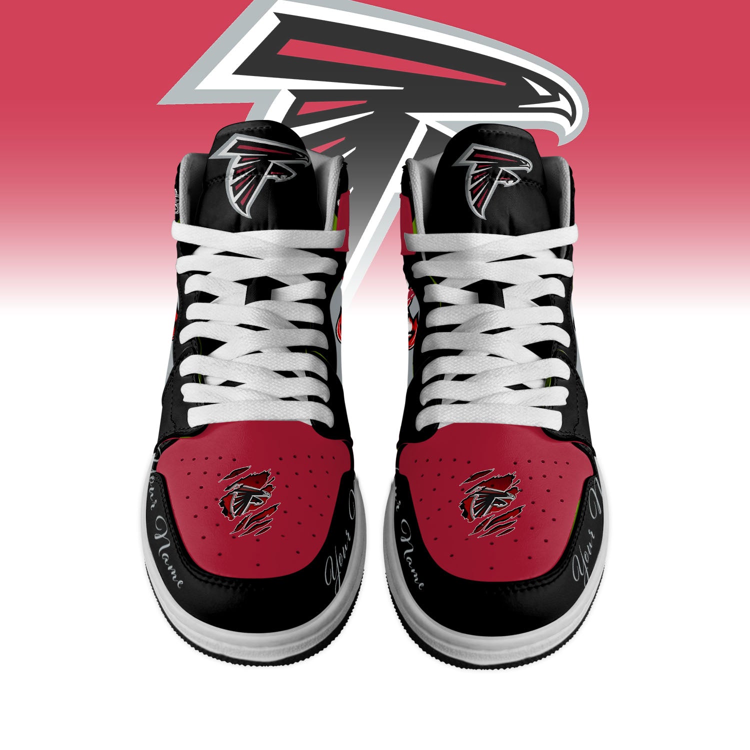 Ideafootwear Atlanta Falcons AJ1 High Sneakers Shoes For Men And Women