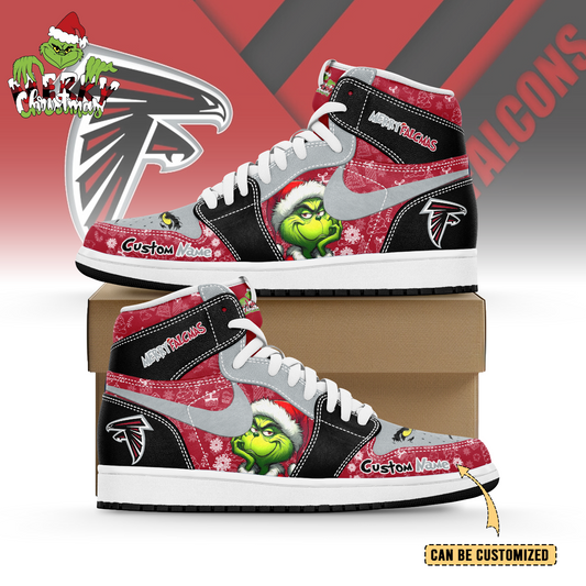 Ideafootwear Atlanta Falcons x The Grinch x Christmas AJ1 High Sneakers Shoes For Men And Women