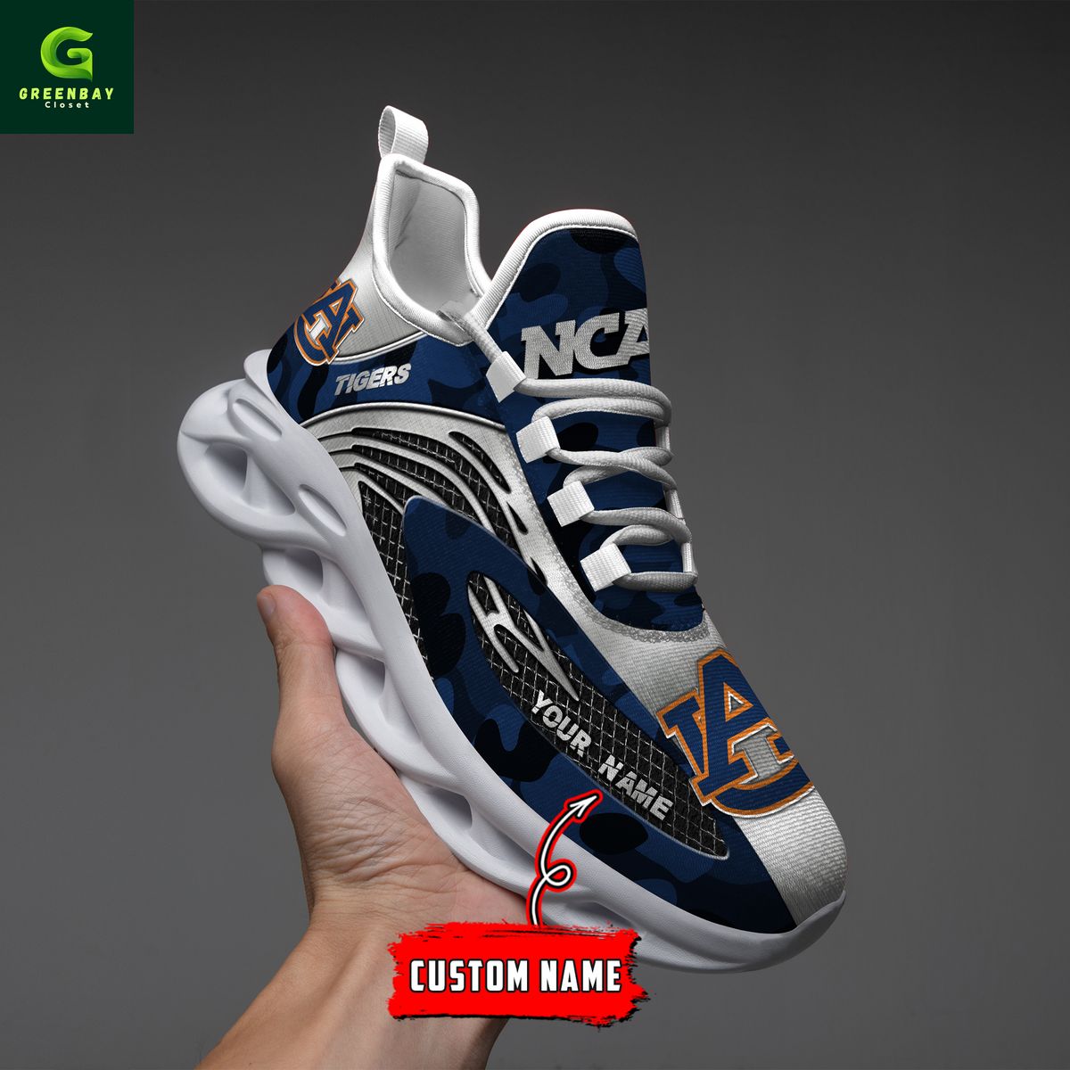 Ideafootwear Auburn Tigers Max Soul Shoes Sneakers For Men And Women