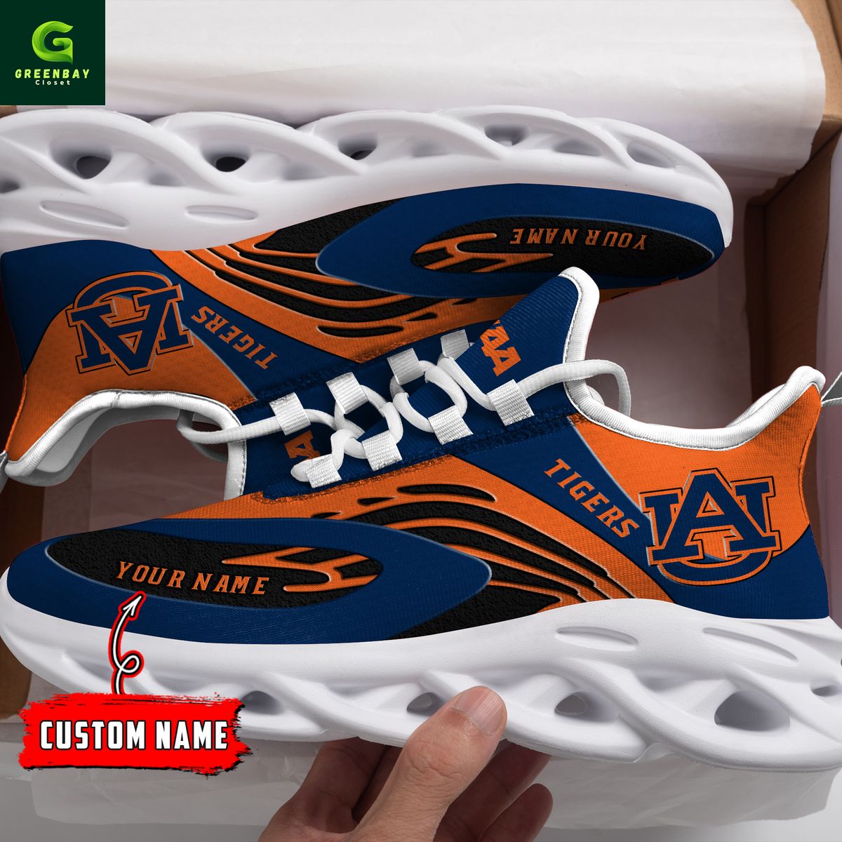 Ideafootwear Auburn Tigers Max Soul Shoes Sneakers For Men And Women