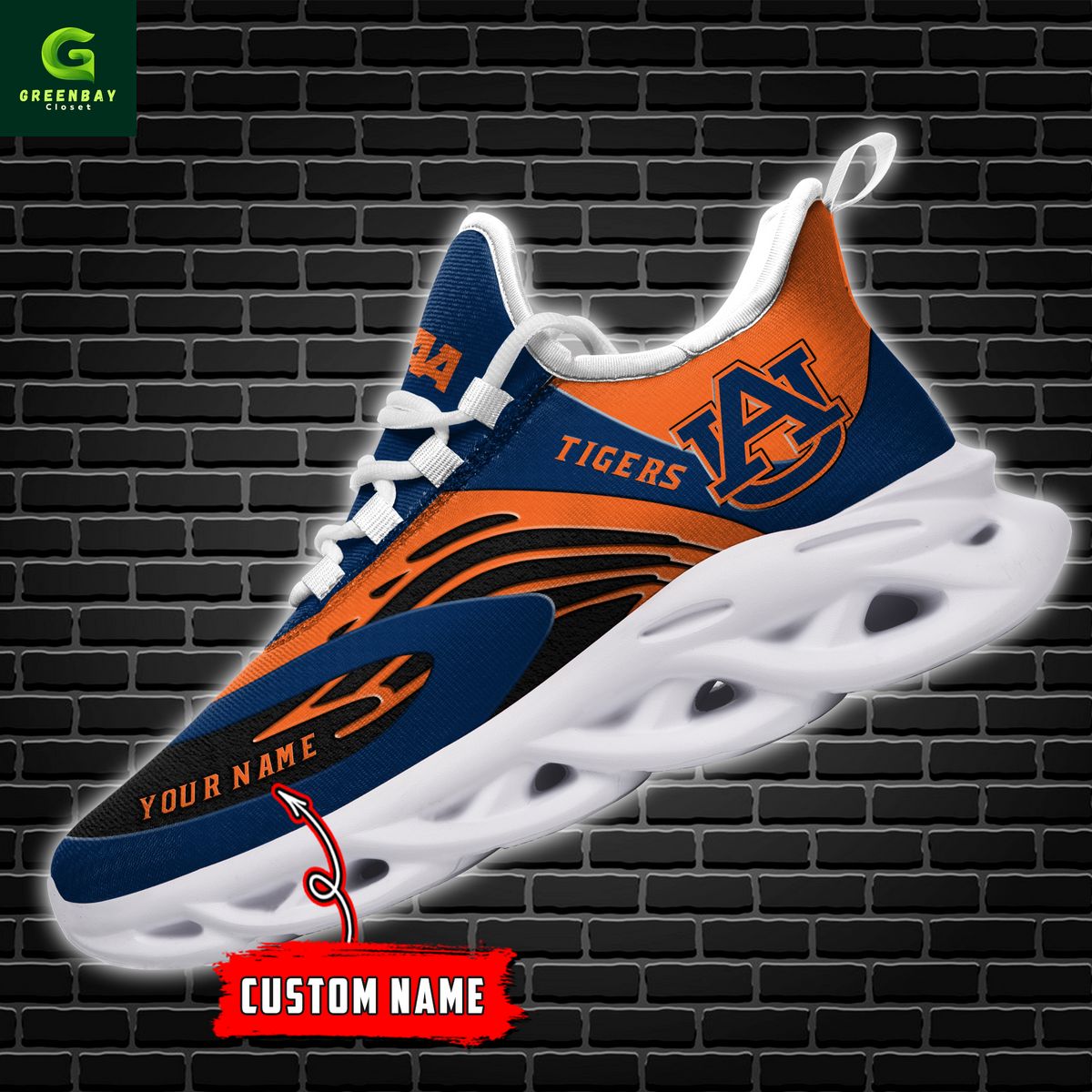 Ideafootwear Auburn Tigers Max Soul Shoes Sneakers For Men And Women