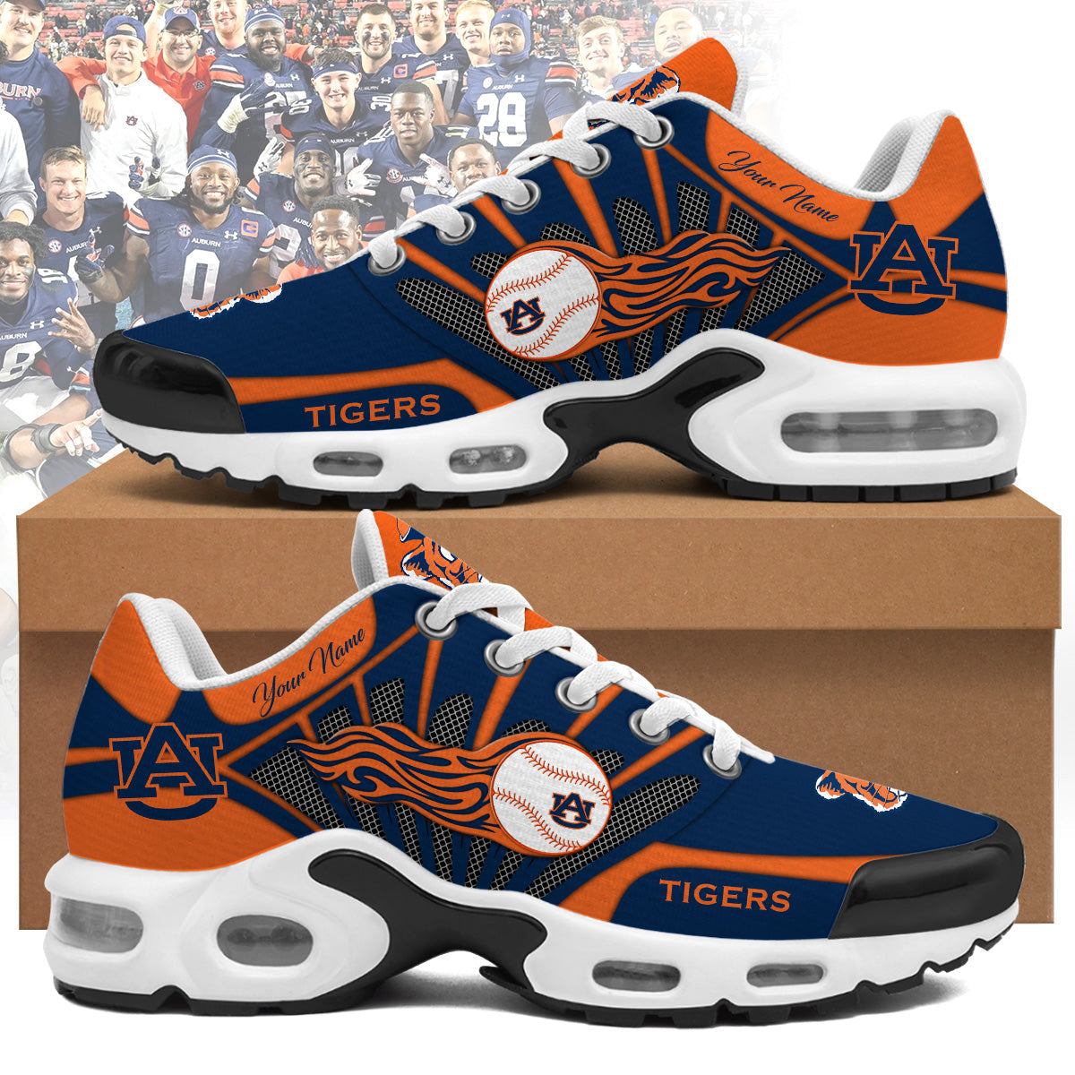 Ideafootwear Auburn Tigers TN Shoes Sneakers For Men And Women