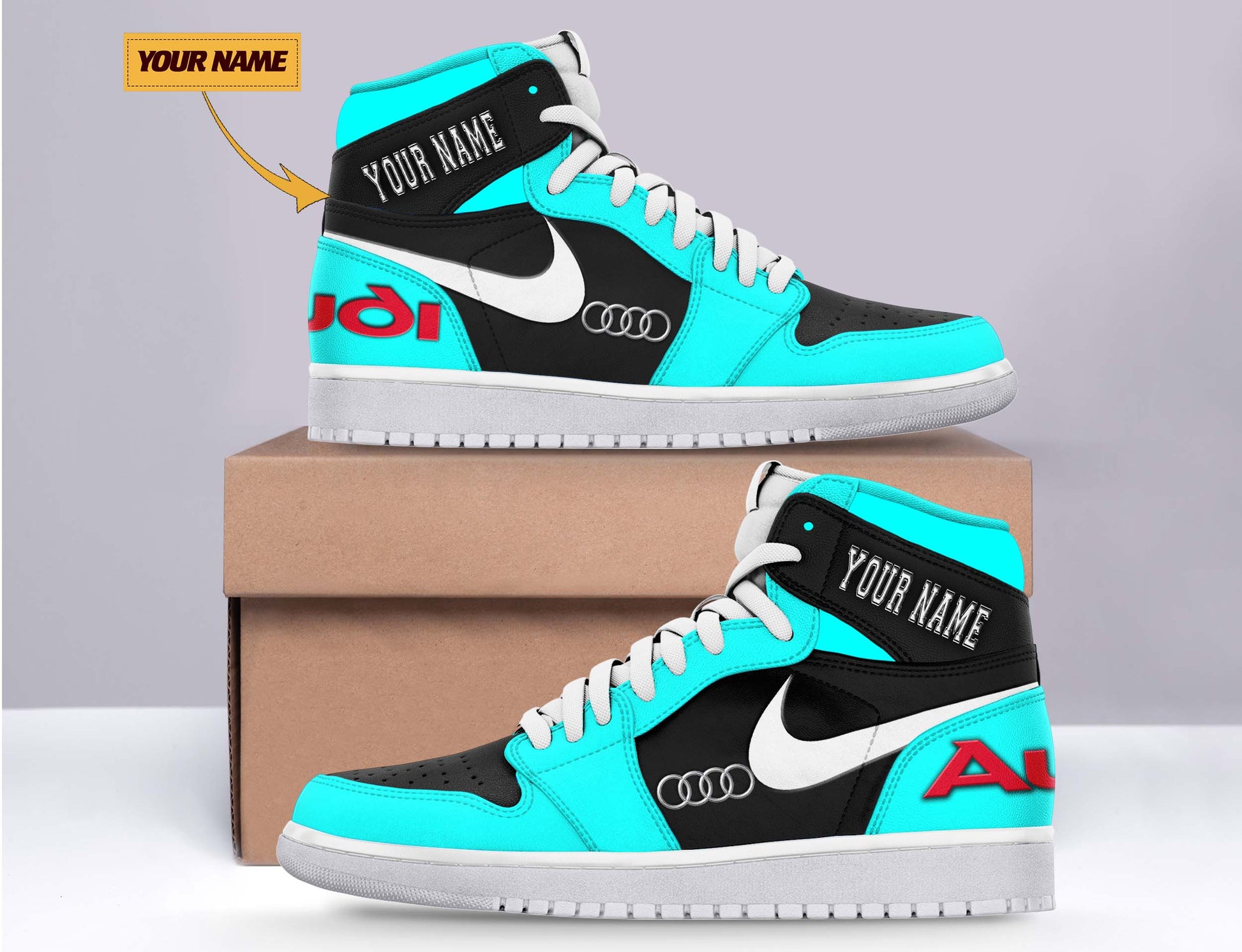 Ideafootwear Audi AJ1 High Sneakers Shoes For Men And Women