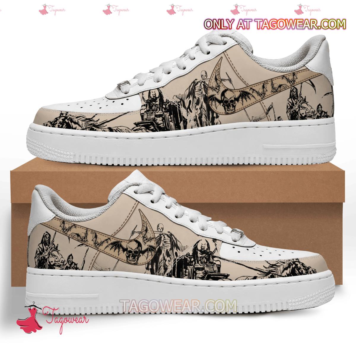 Ideafootwear Avenged Sevenfold Air Low-Top Sneakers Shoes For Men And Women 2