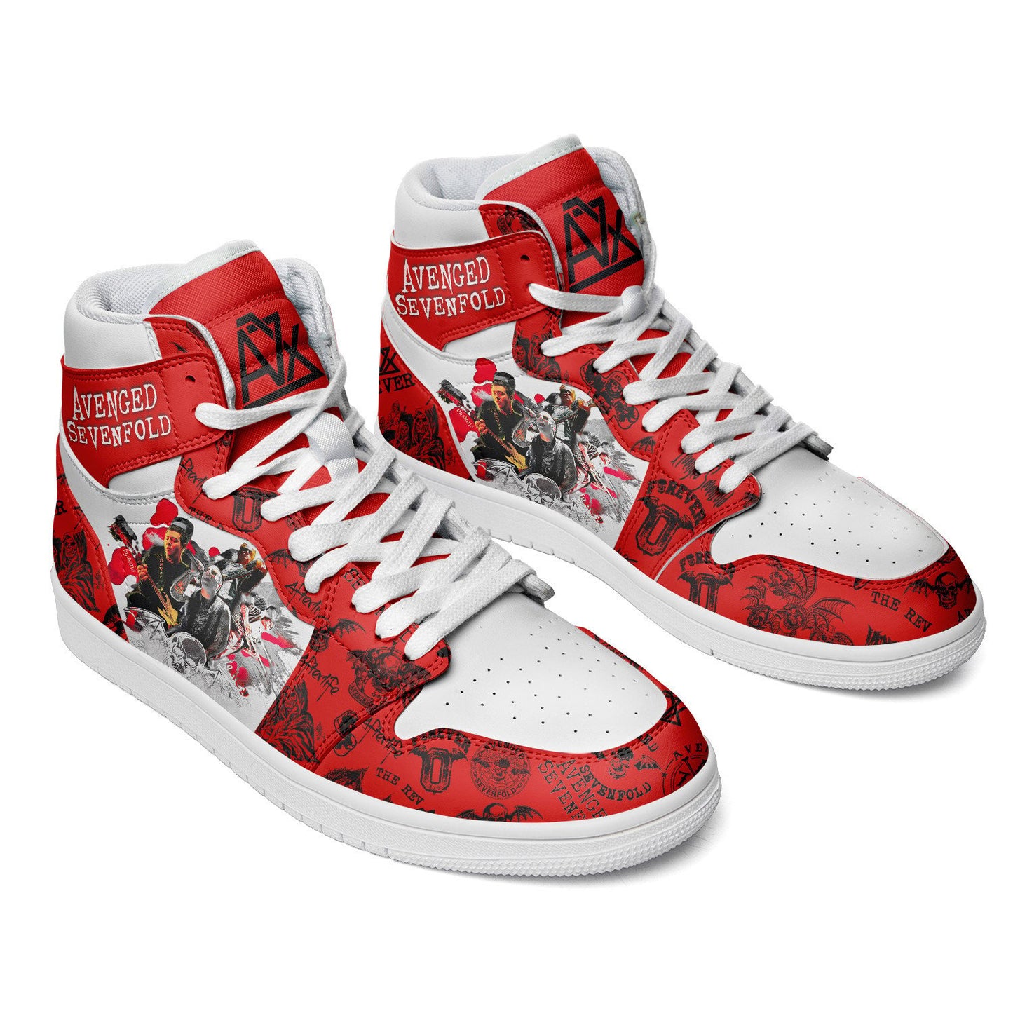 Ideafootwear Avenged Sevenfold AJ1 High Sneakers Shoes For Men And Women