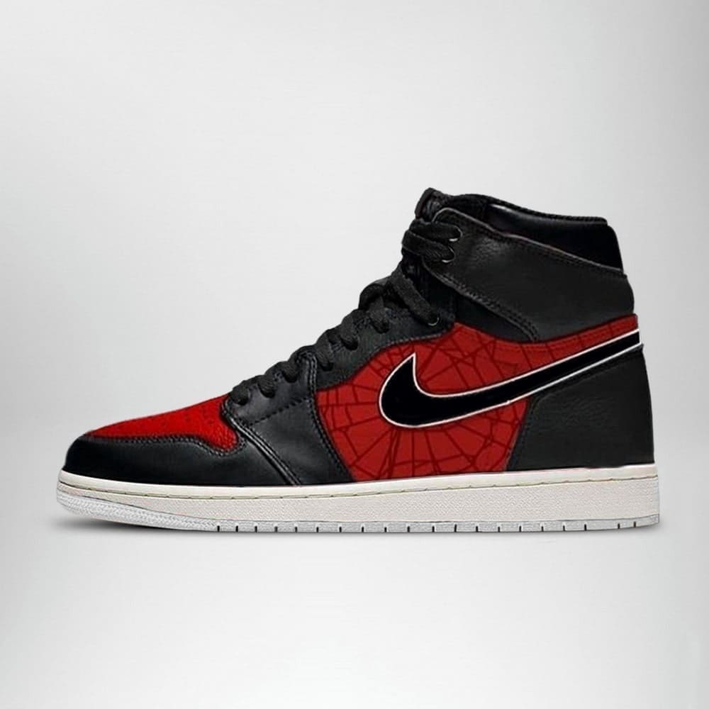 Ideafootwear Avengers - Spiderman AJ1 High Sneakers Shoes For Men And Women