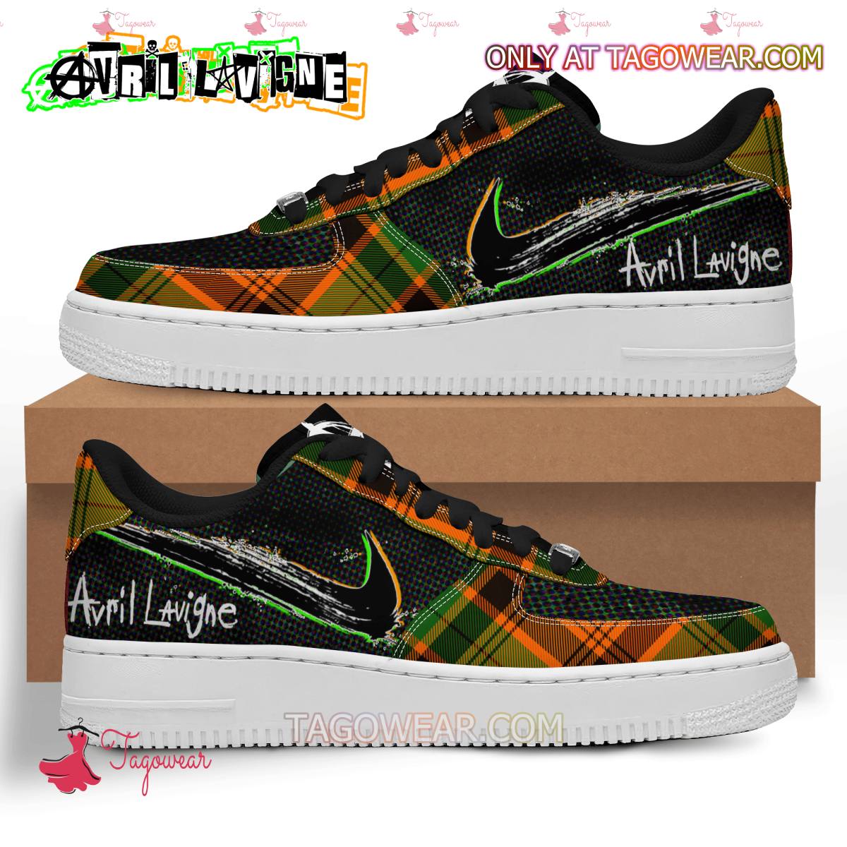 Ideafootwear Avril Lavigne Air Low-Top Sneakers Shoes For Men And Women 1