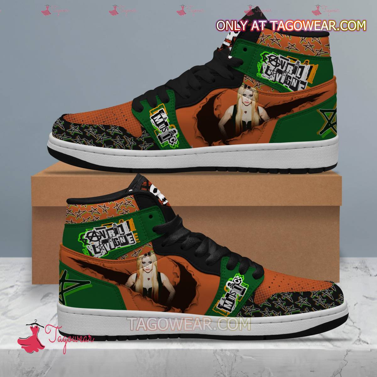 Ideafootwear Avril Lavigne AJ1 High Sneakers Shoes For Men And Women
