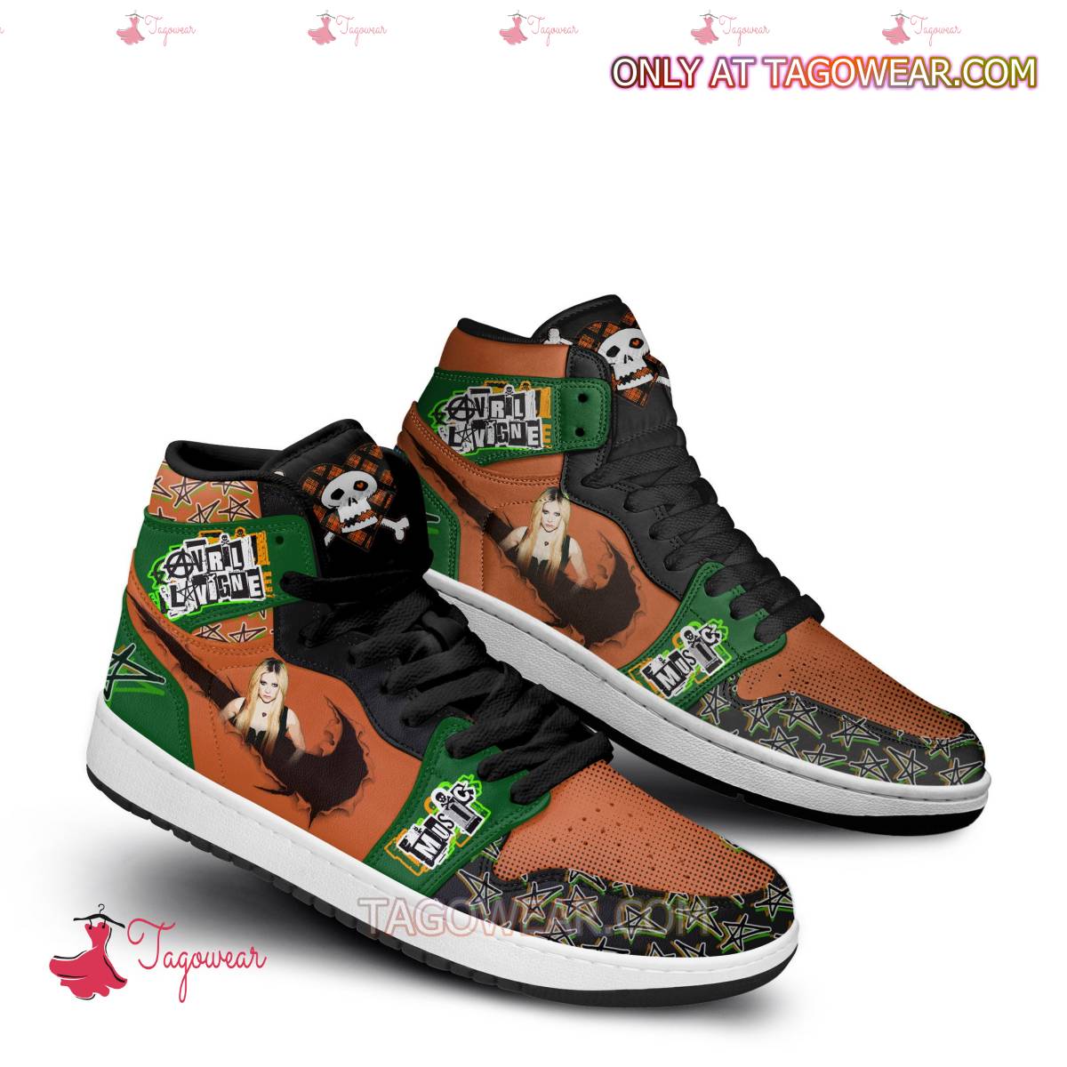 Ideafootwear Avril Lavigne AJ1 High Sneakers Shoes For Men And Women