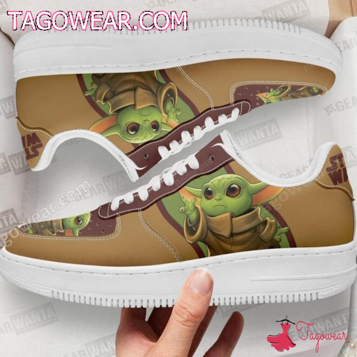 Ideafootwear Baby Yoda Air Low-Top Sneakers Shoes For Men And Women 2